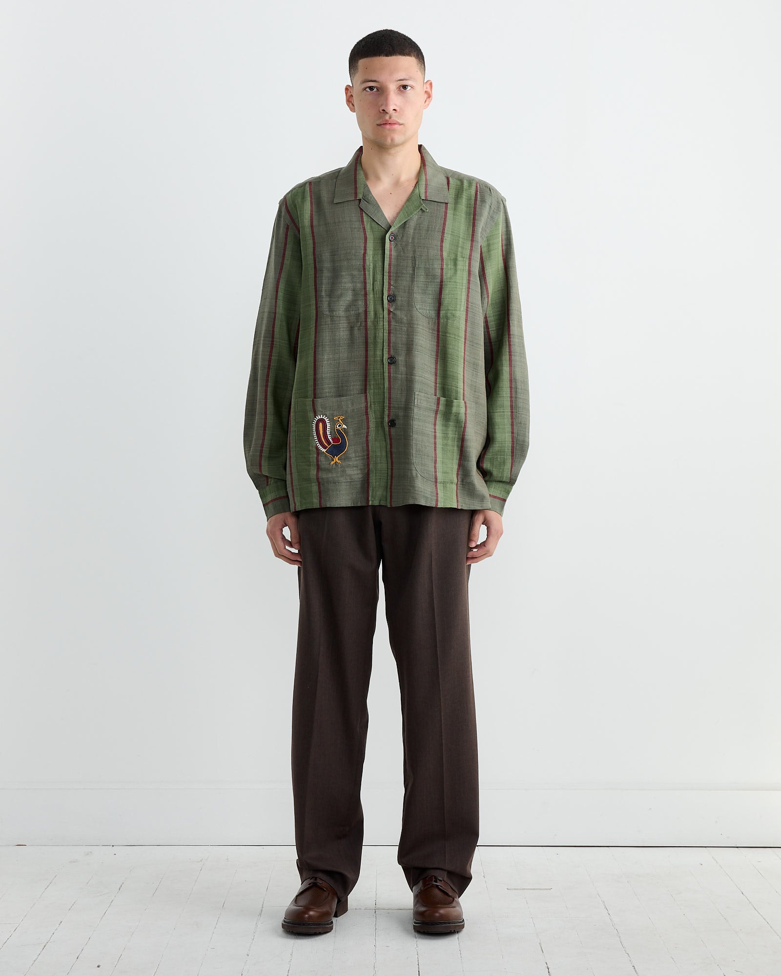 Kardo Pedro L/S Shirt Moss Green - Moss Green / L (261489)