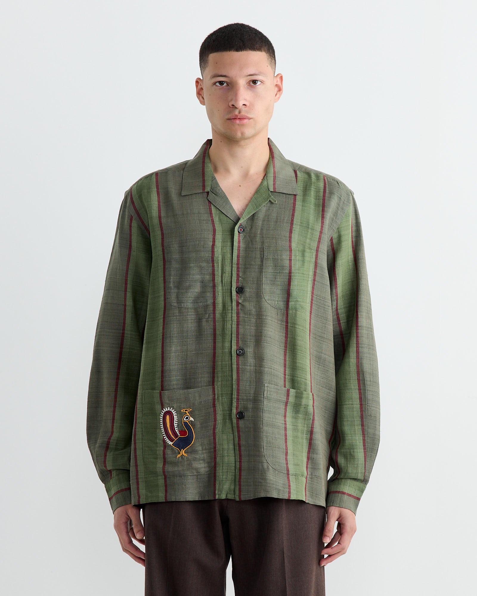 Kardo Pedro L/S Shirt Moss Green - Moss Green / L (261489)