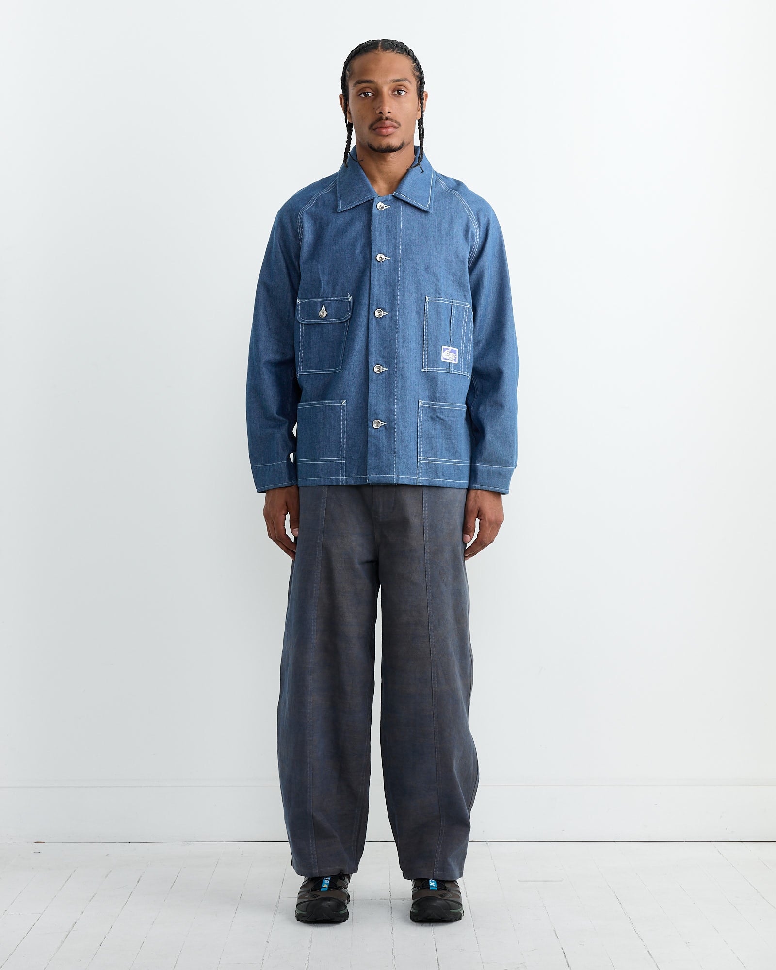 Story mfg Railroad Jacket Indigo - Indigo / L (261506)