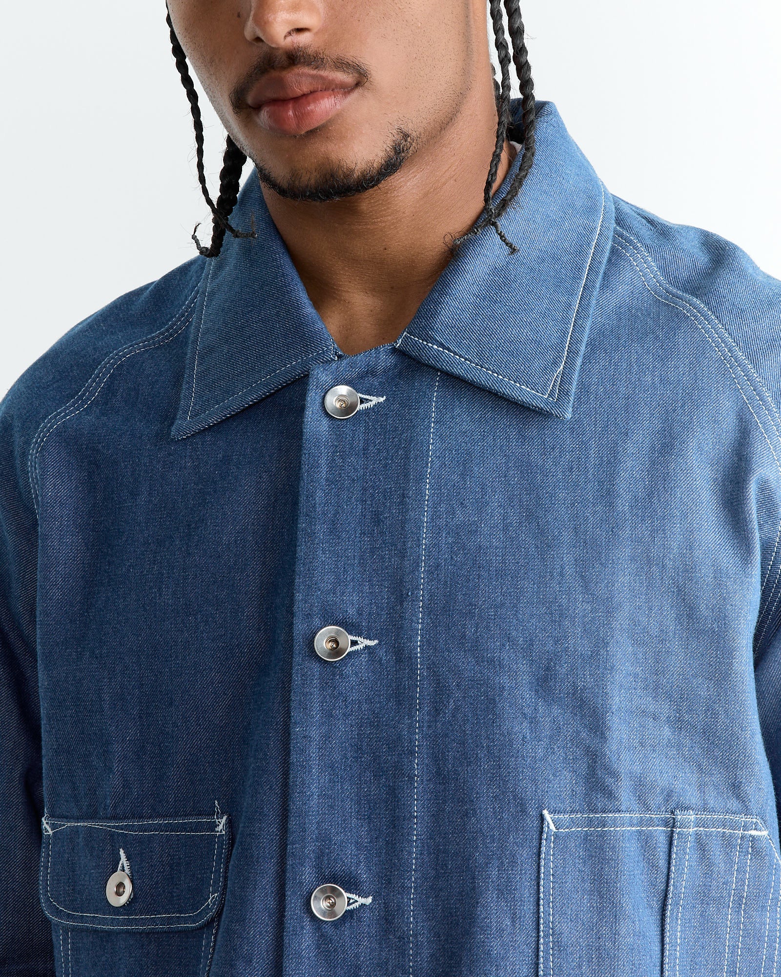 Story mfg Railroad Jacket Indigo - Indigo / L (261506)