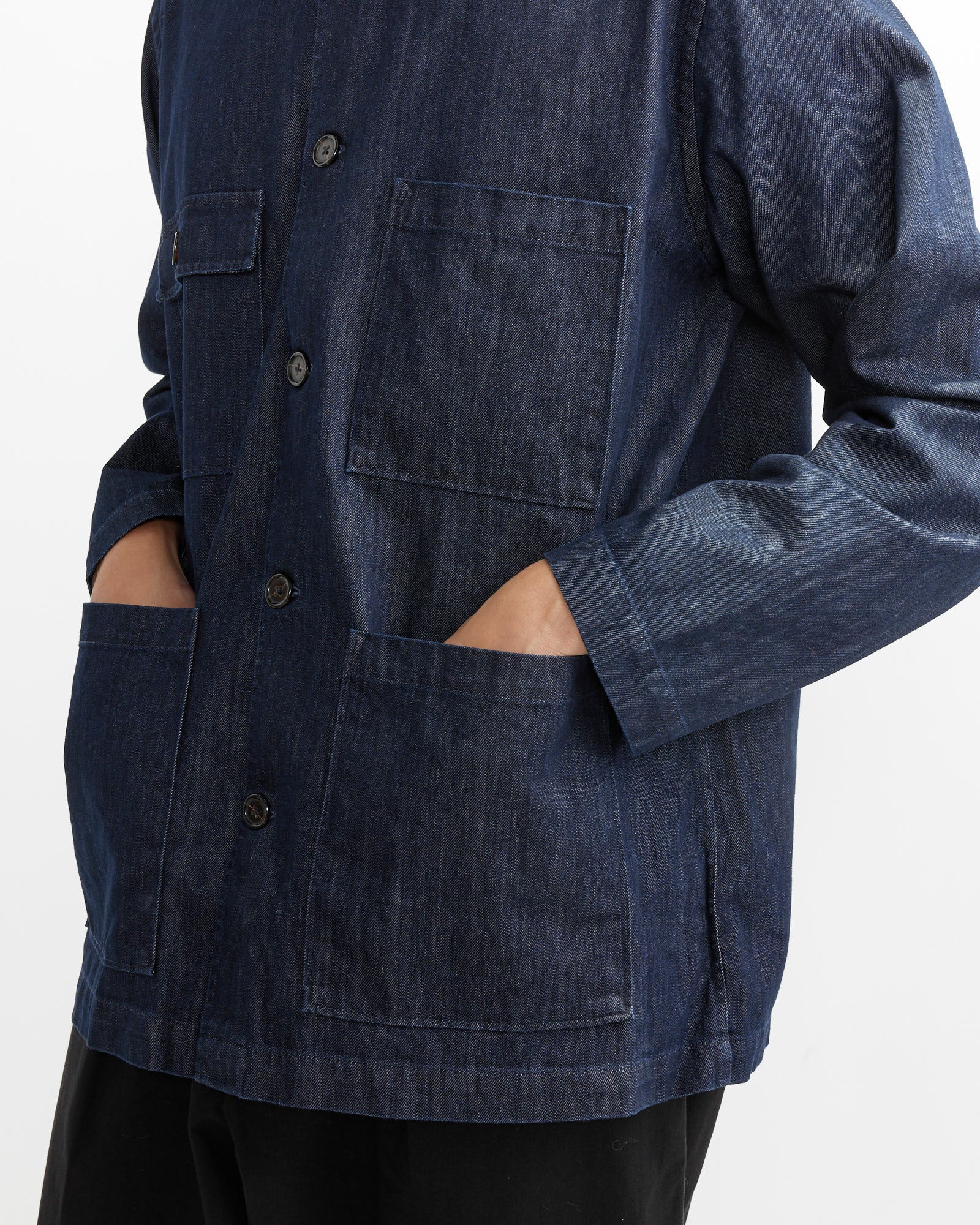 Universal Works Dockside Jacket Indigo - Indigo / L (261572)