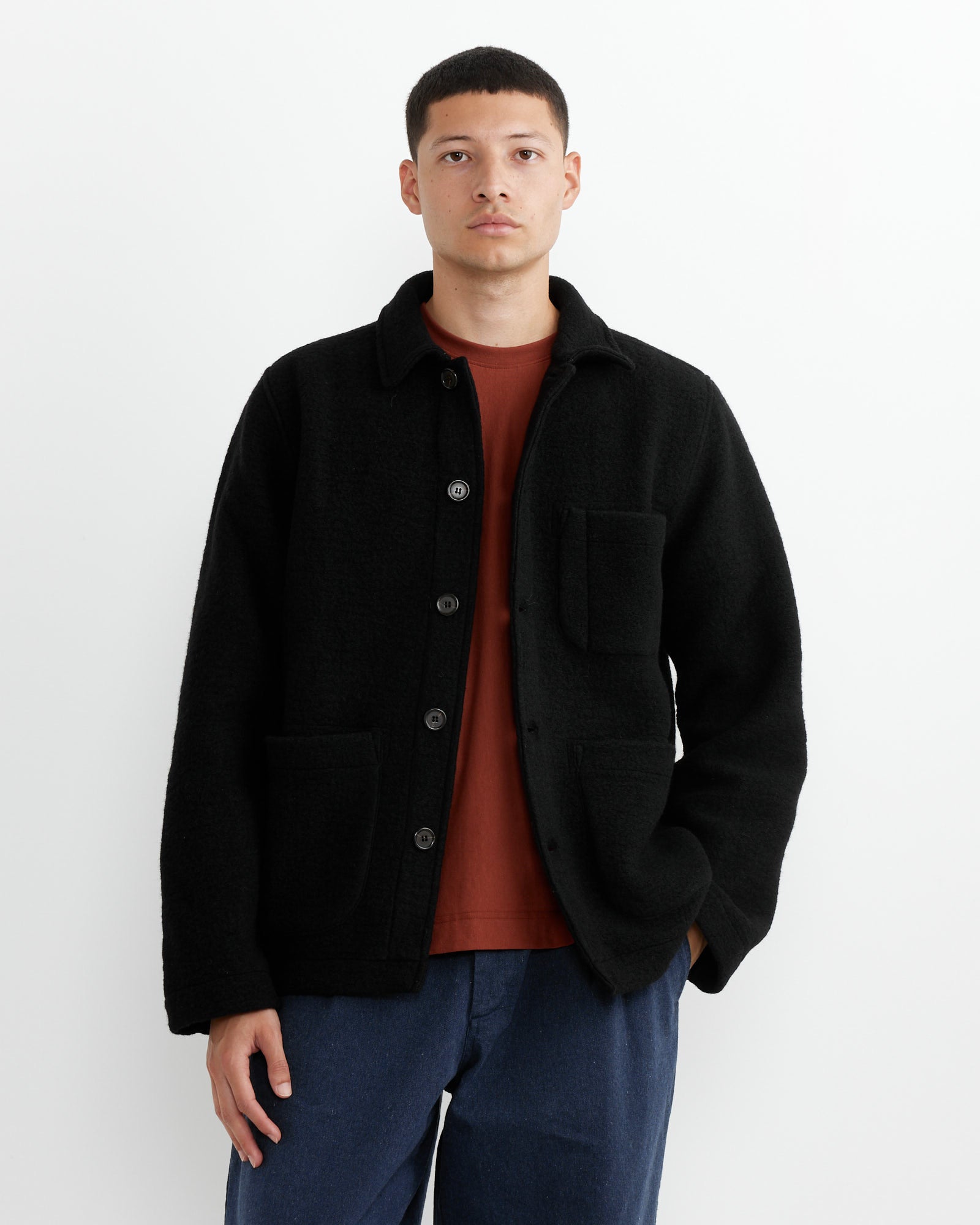 Universal Works Field Jacket Black - Black / L (261584)