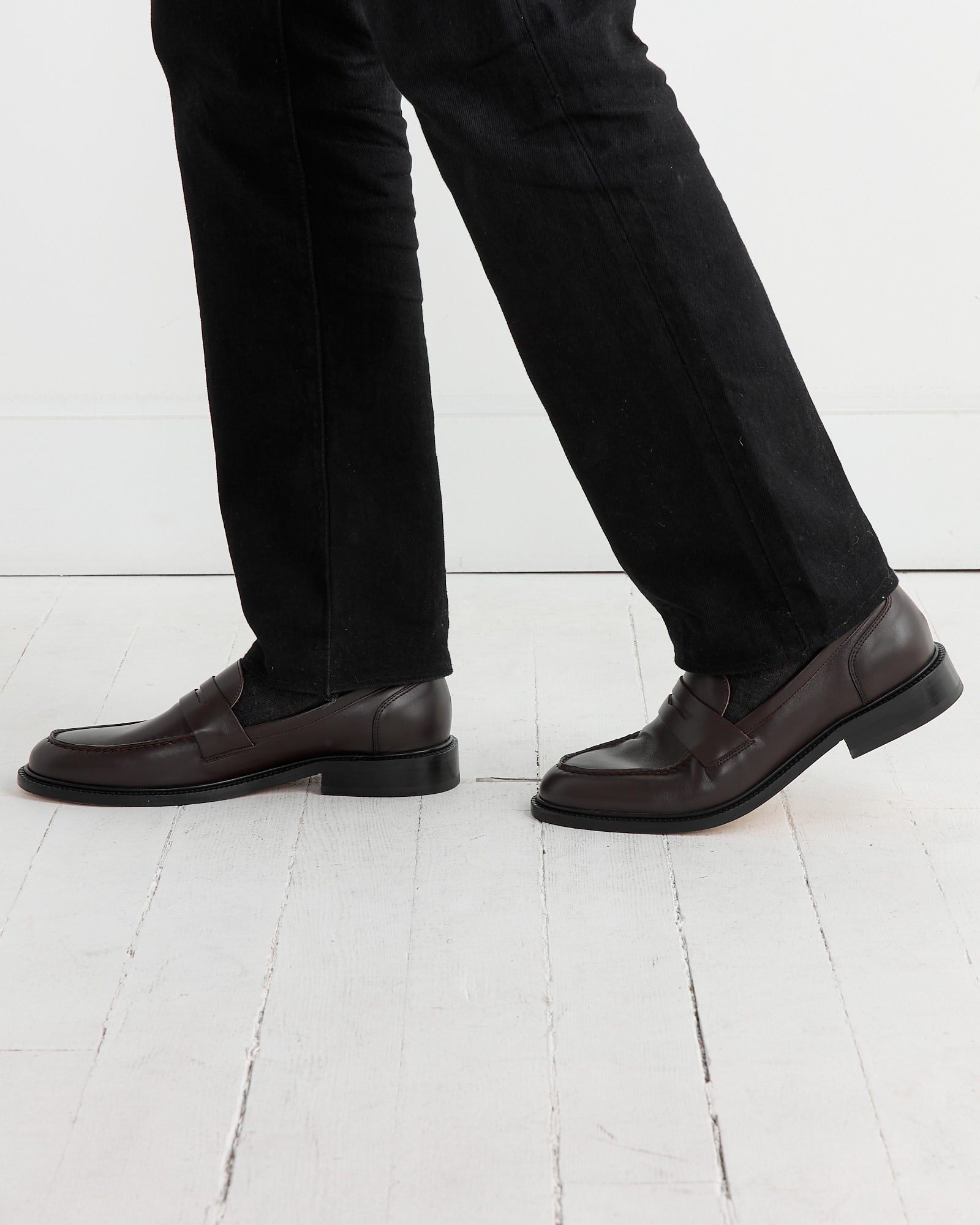 Vinny's Townee Penny Loafer Dark Brown - Dark Brown / 43 (261685)