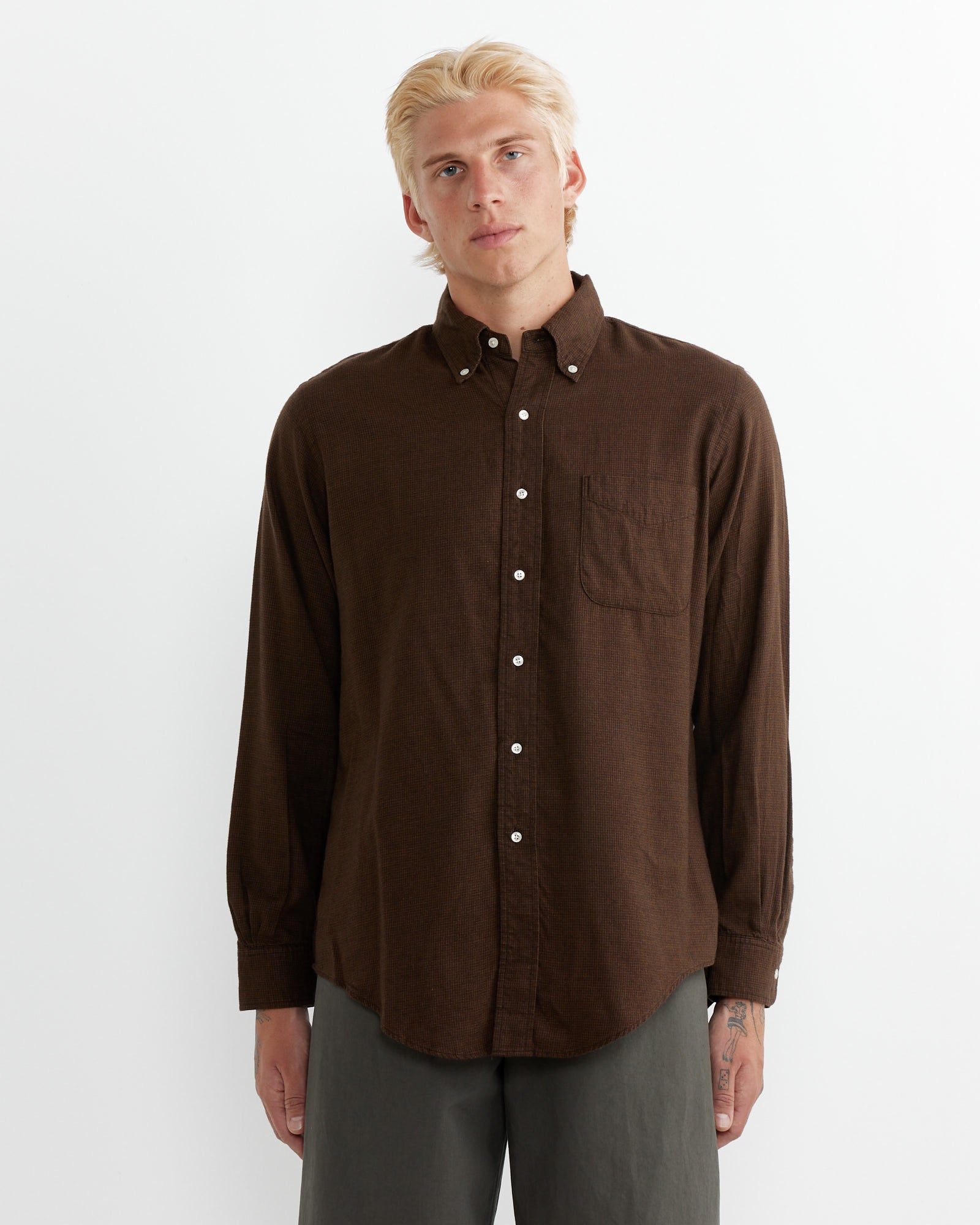 Orslow Standard Button Down Shirt Burgundy - Burgundy / 3 (261854)