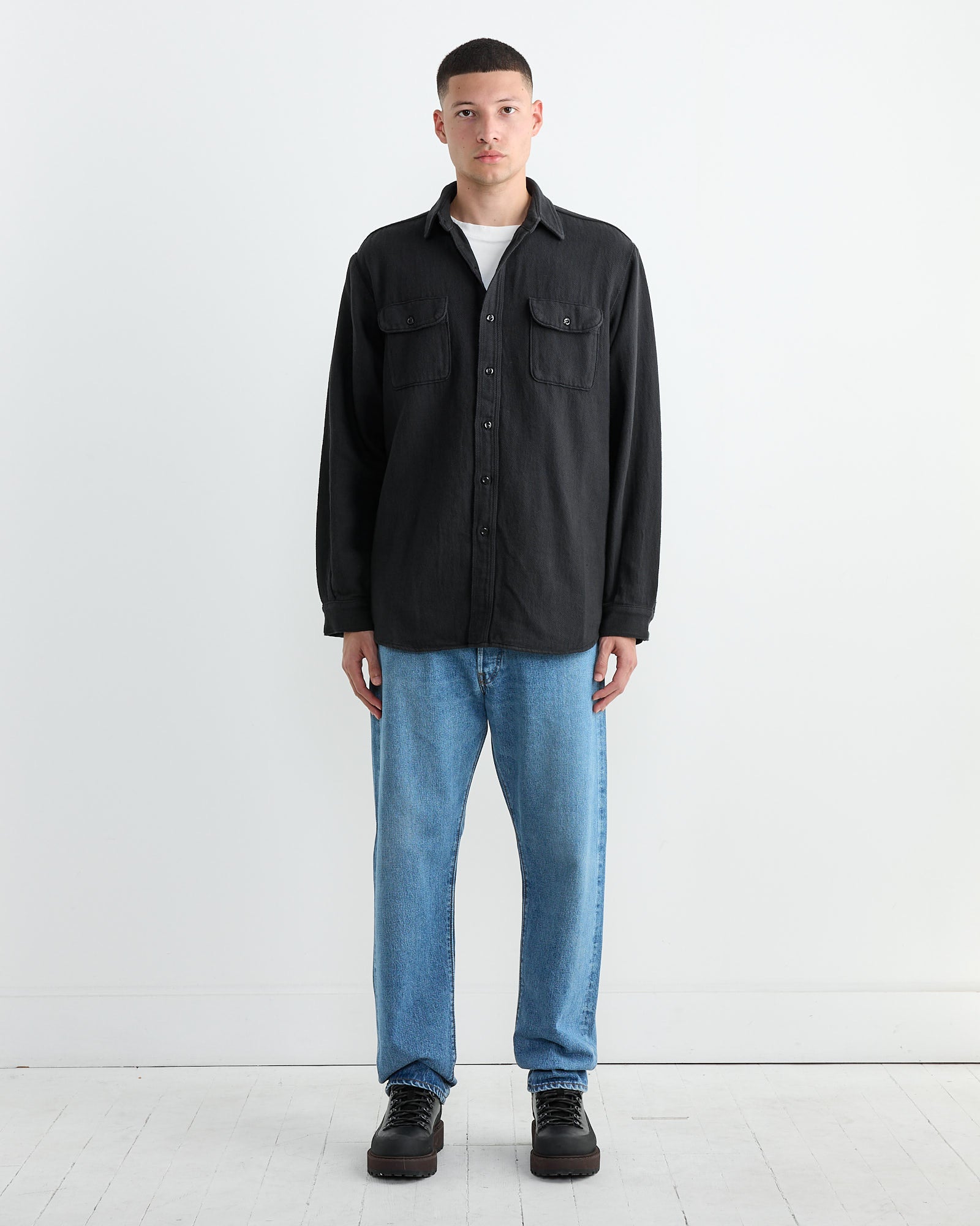 Orslow Vintage Fit Flannel Shirt Black - Black / 3 (261868)