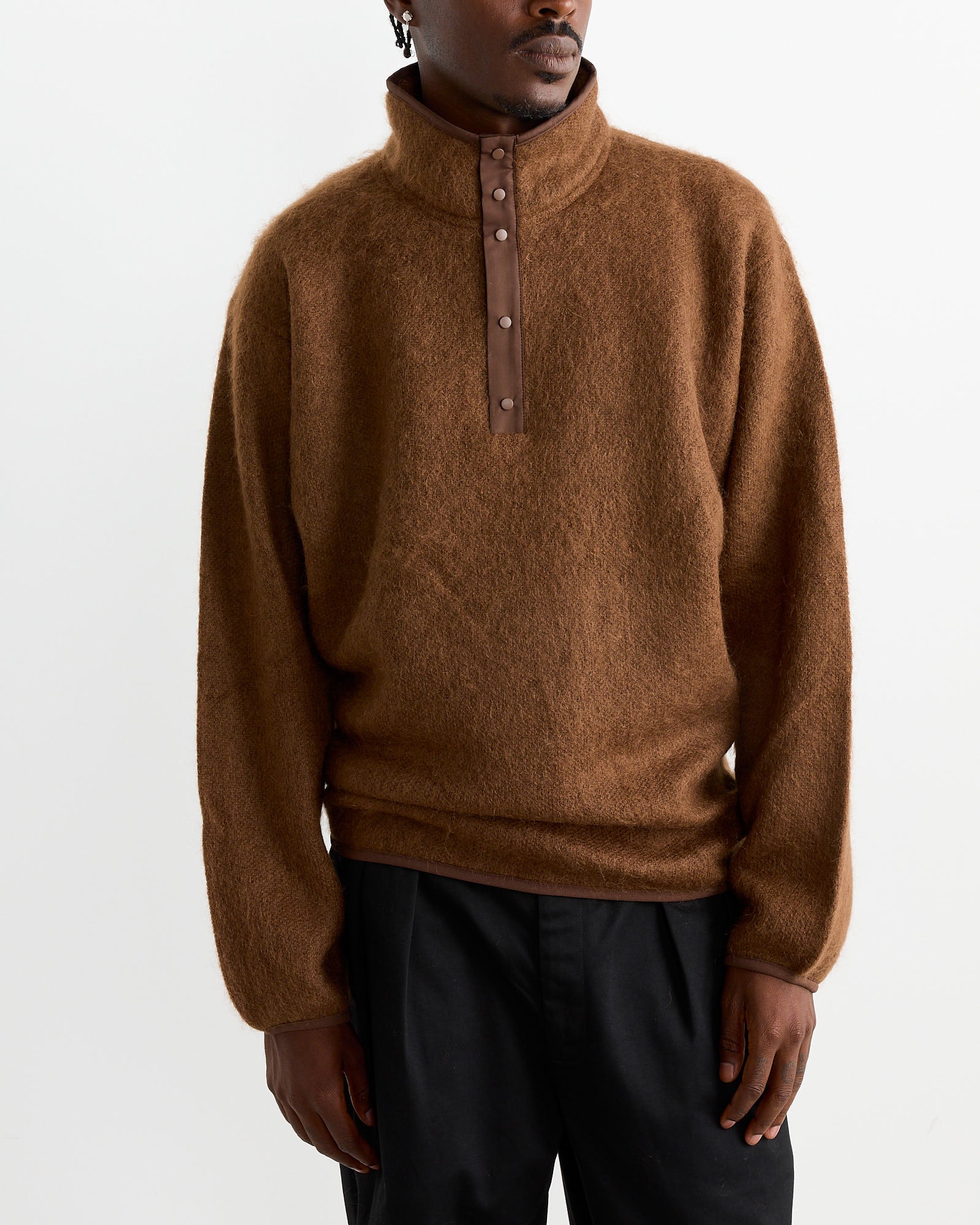 Nanamica Pullover Mohair Sweater Brown - Brown / M (261912)