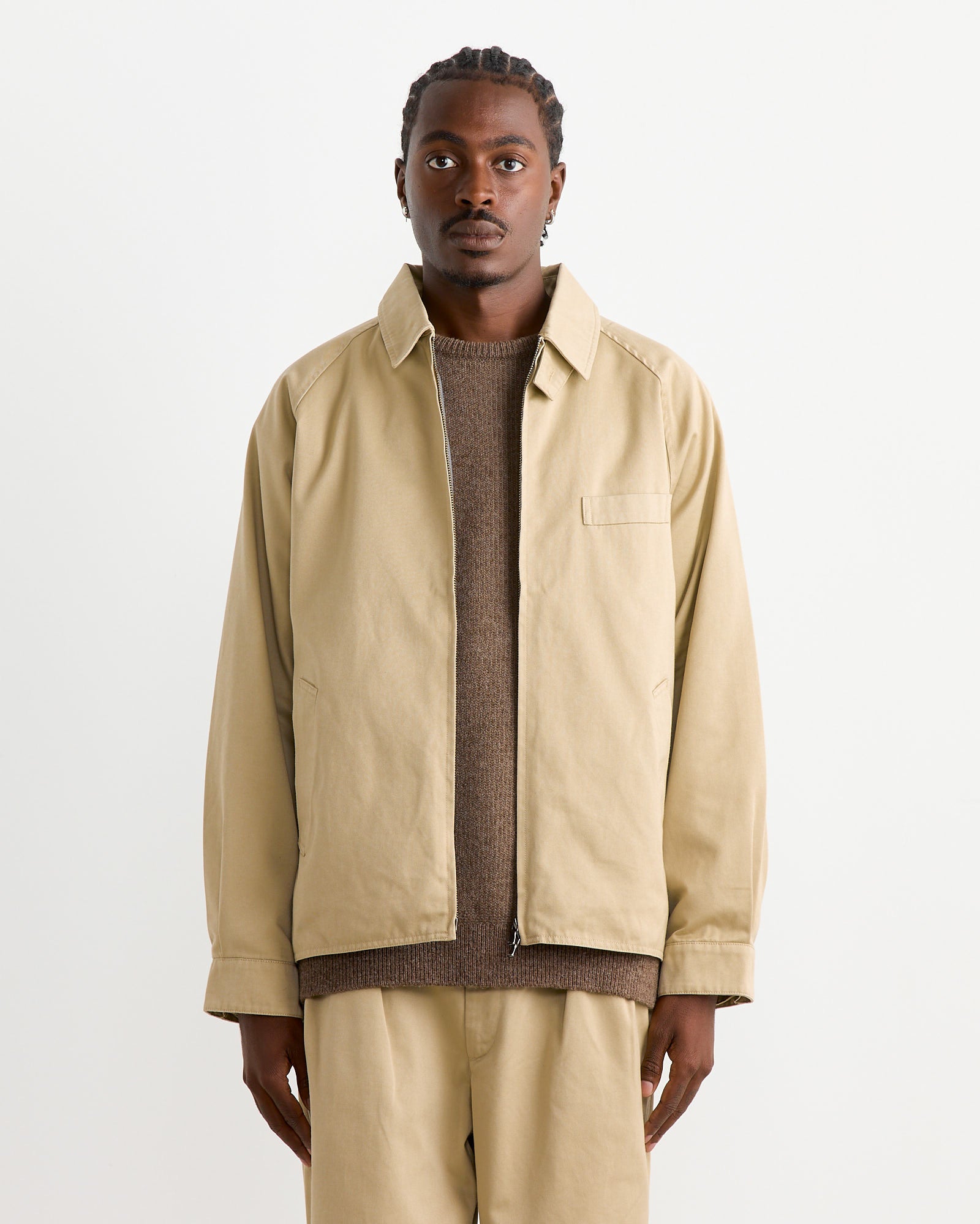 Nanamica Windstopper Chino Crew Jacket Khaki - Khaki / M (261936)