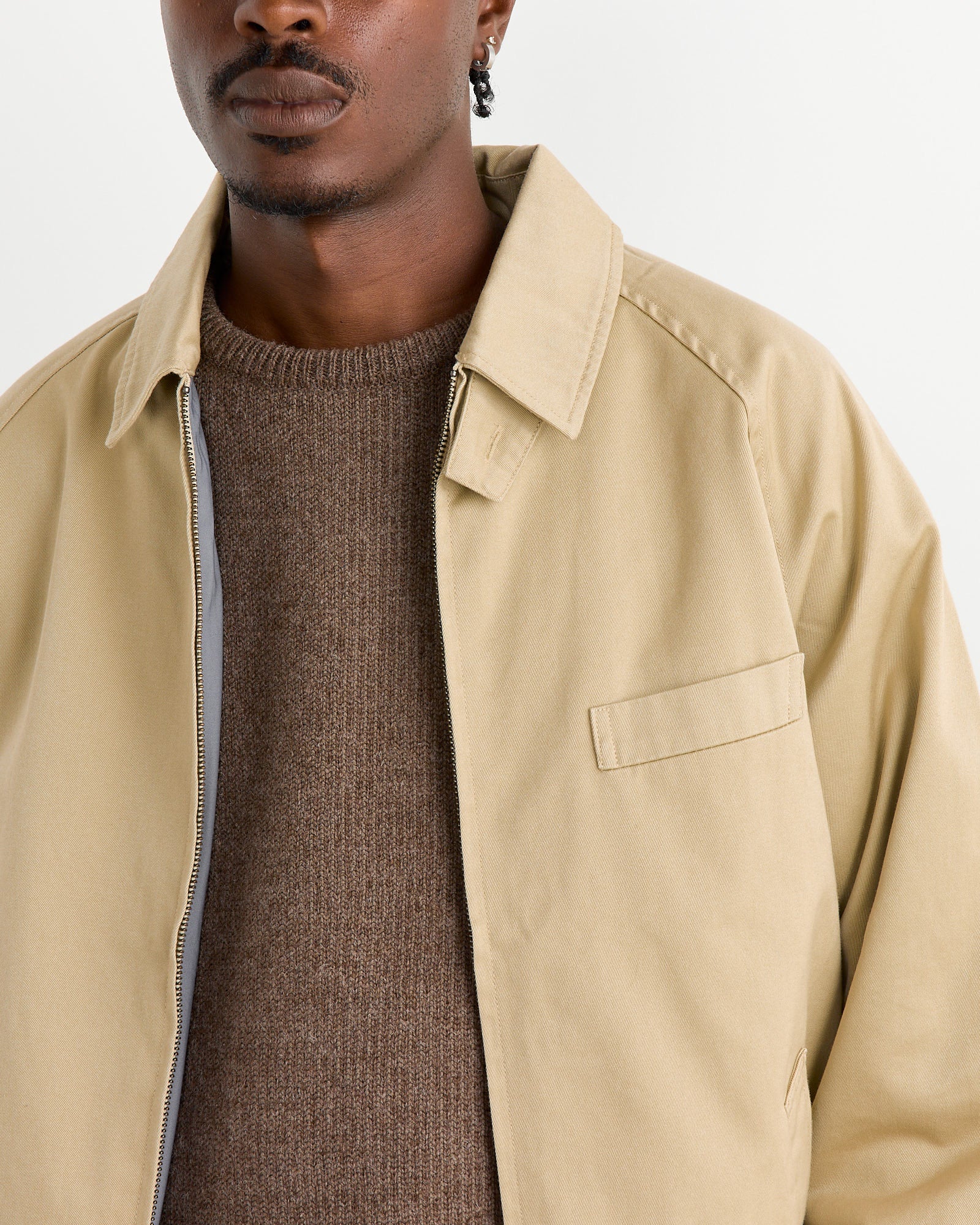 Nanamica Windstopper Chino Crew Jacket Khaki - Khaki / M (261936)