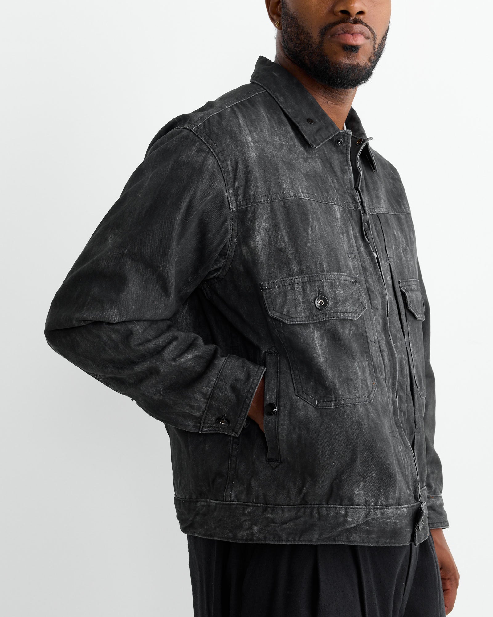 Engineered Garments Trucker Jacket Black - Black / M (261977)