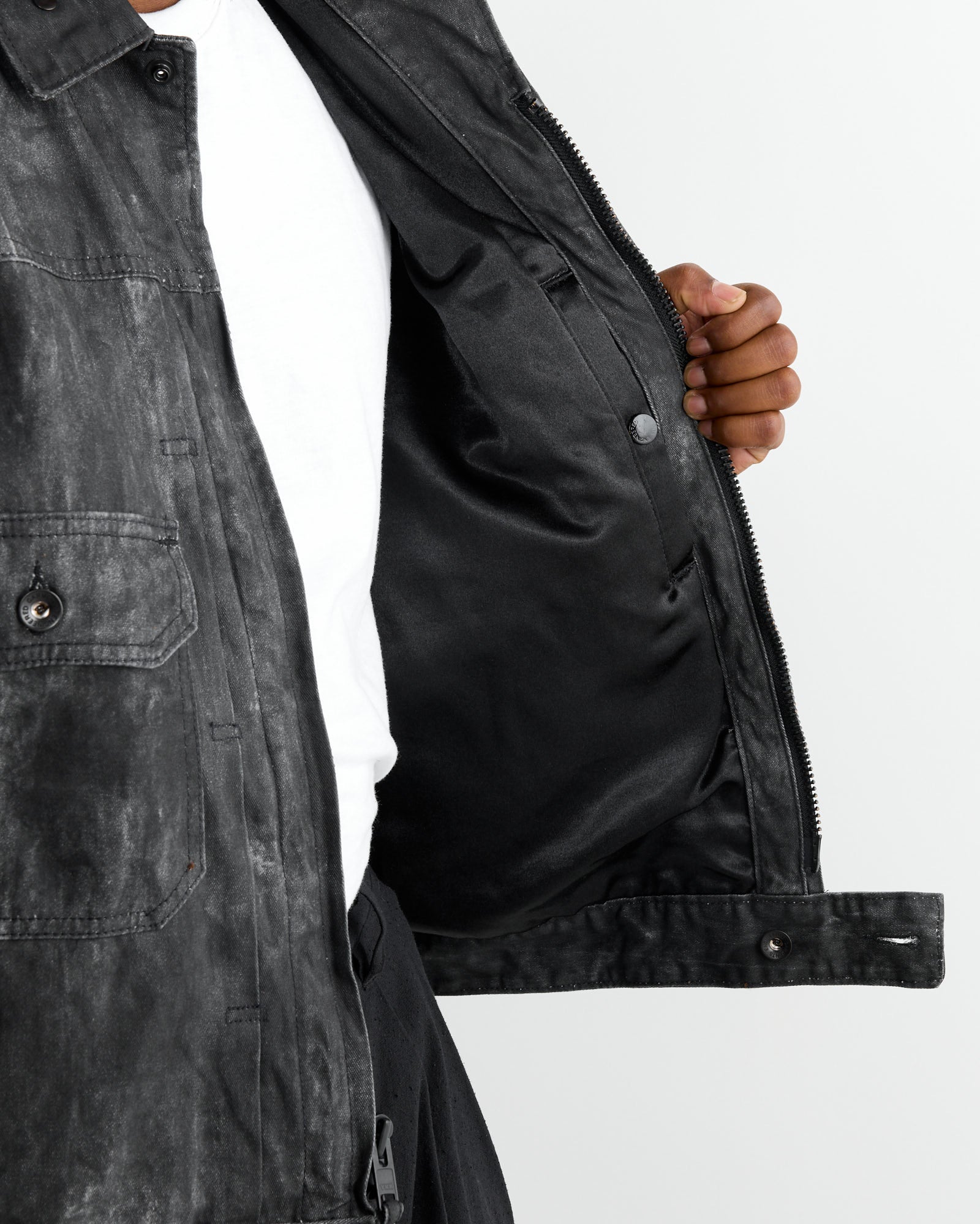 Engineered Garments Trucker Jacket Black - Black / M (261977)