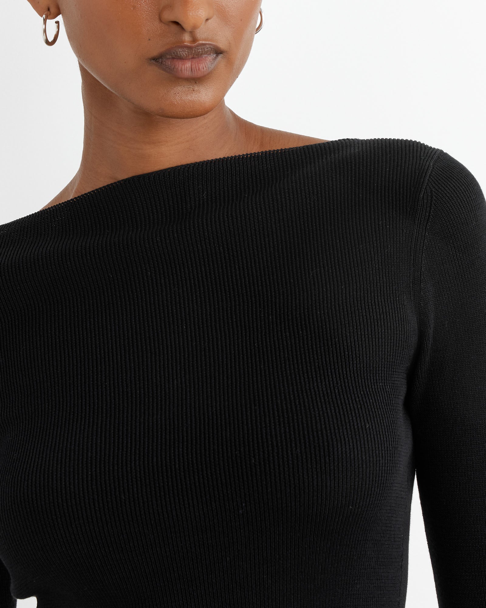 St. Agni Rouleau Tie Reversible Knit Top Black - Black / XS (262063)