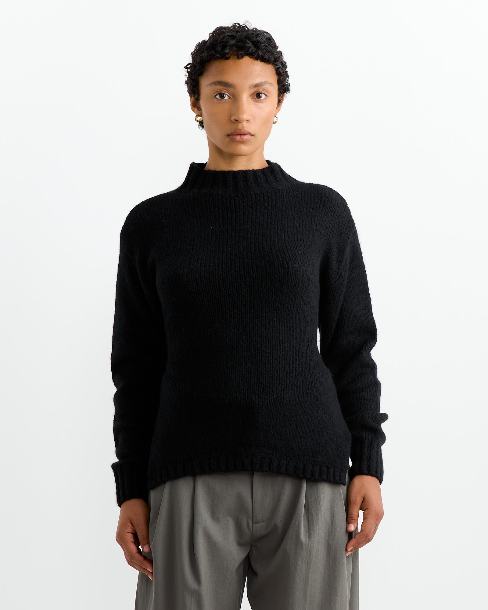 St. Agni Tie Back Jumper Black - Black / XS (262101)