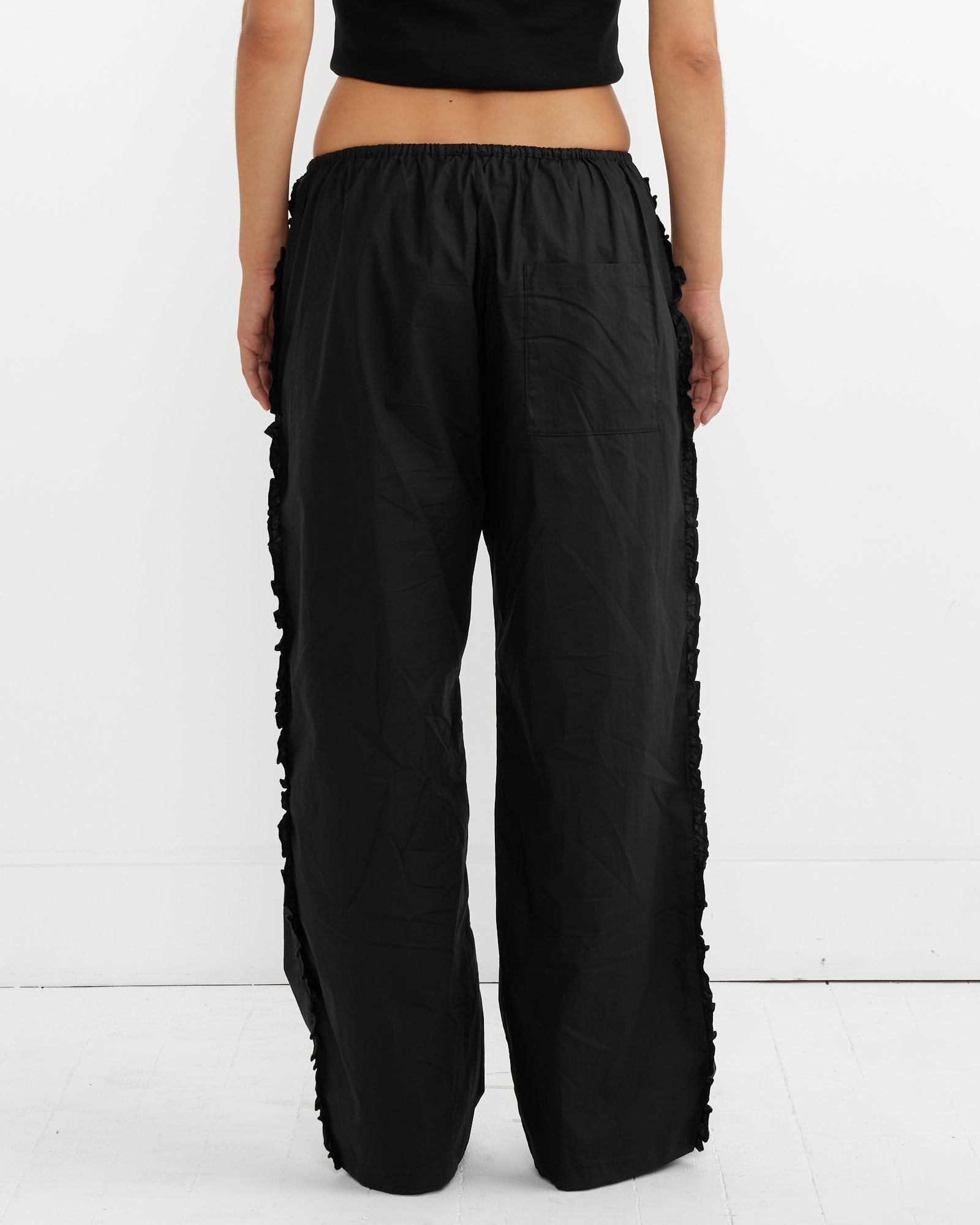 Deiji Studios Ruffle Pant Black - Black / XS (262108)