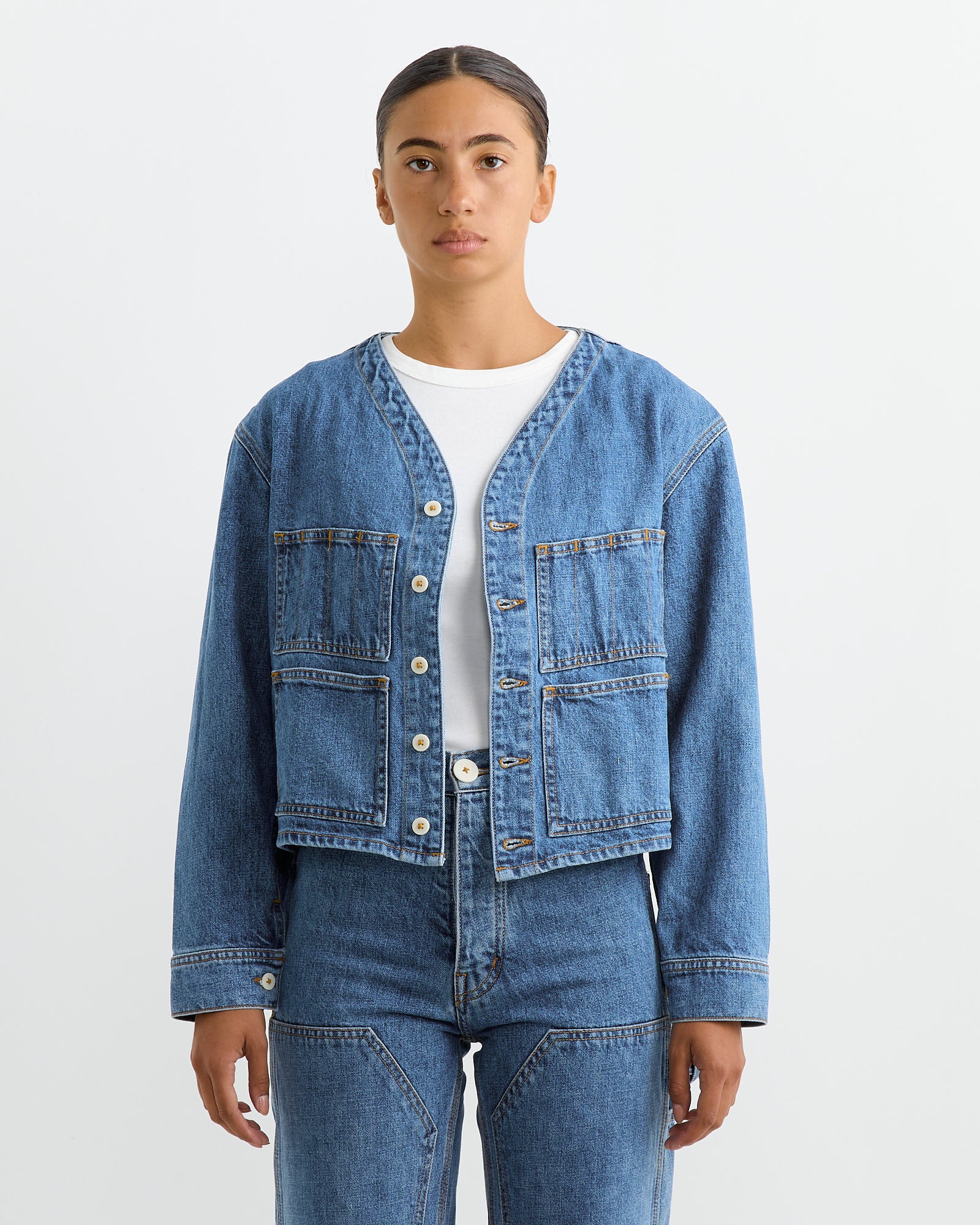 Jesse Kamm Studio Jacket Cowboy Blue - Cowboy Blue / XS/S (262171)