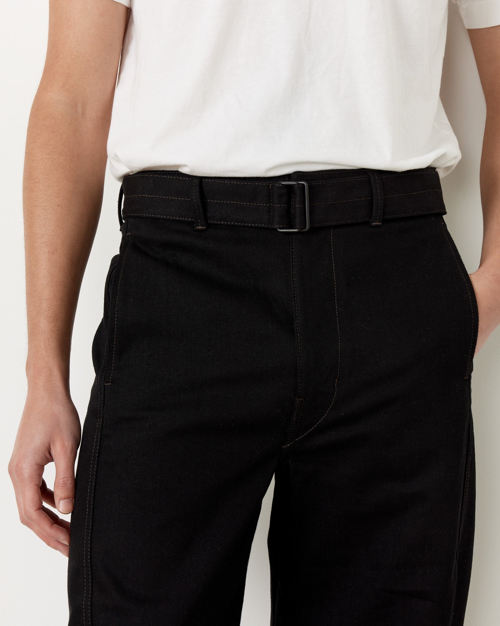 Lemaire Twisted Belted Pant Black - Black / S (262277)