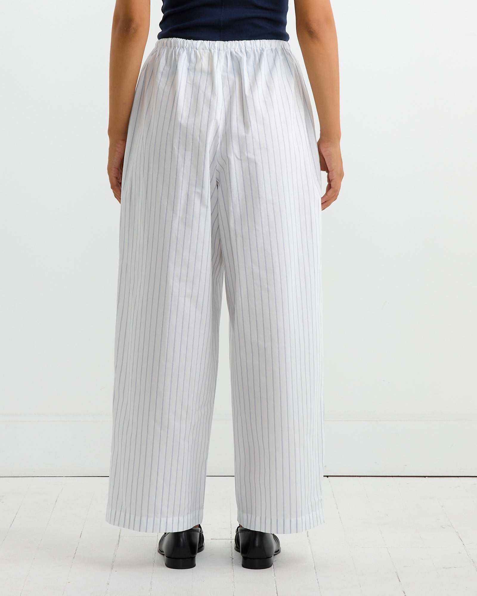 Kolla Pant in White Blue Stripe