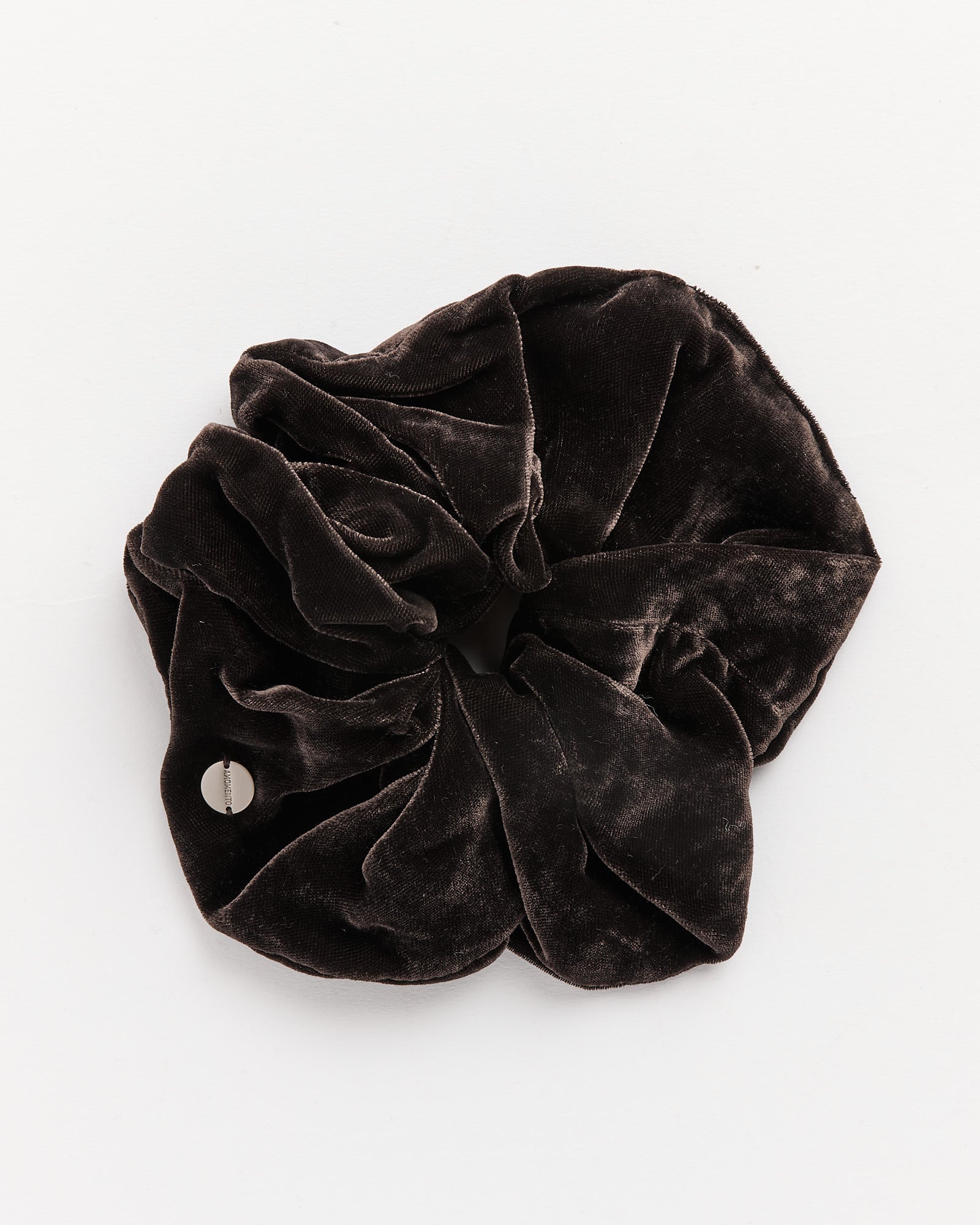 Velvet Scrunchie in Dark Brown