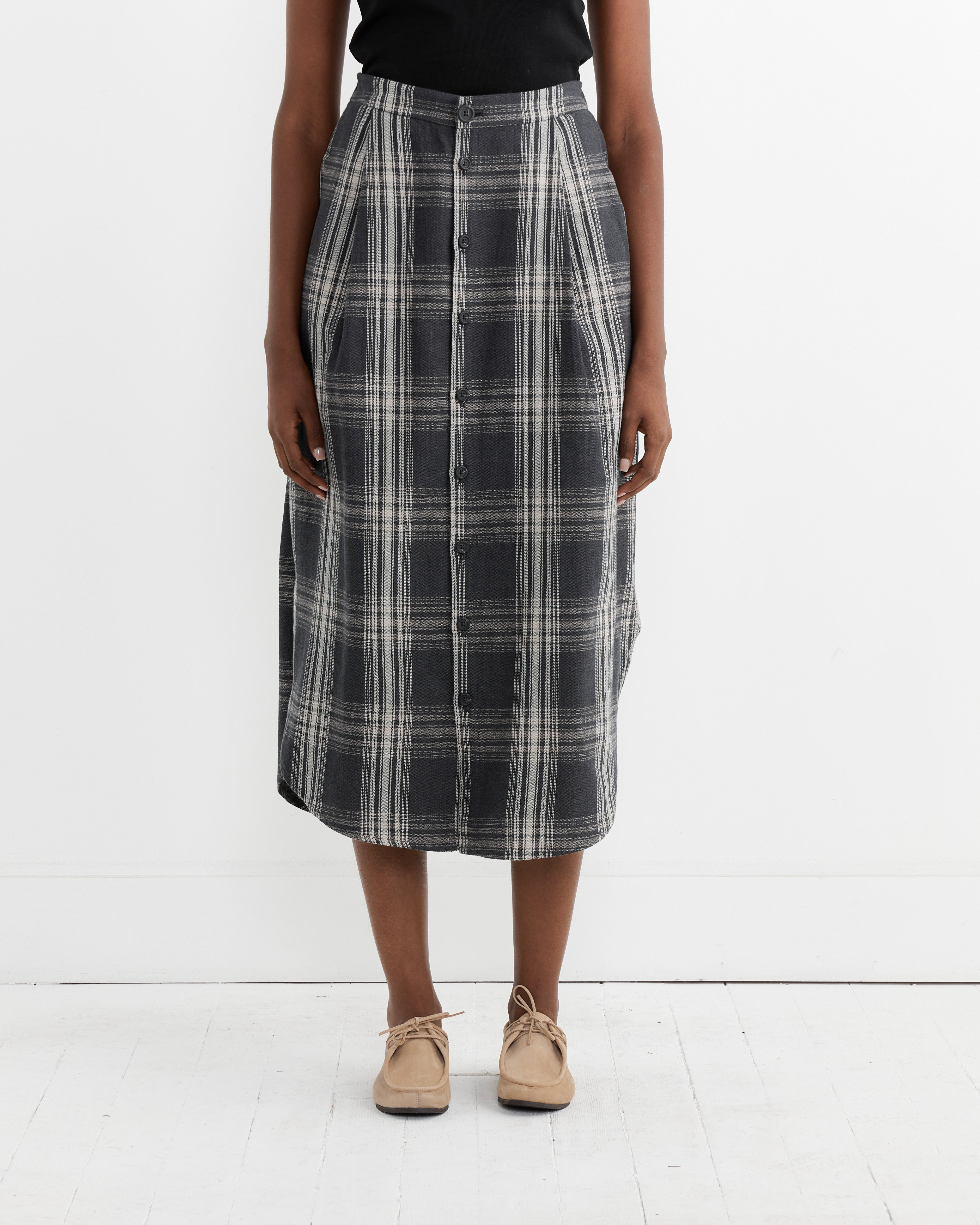 Lauren Manoogian Placket Skirt Plaid - Plaid / 1 (262492)