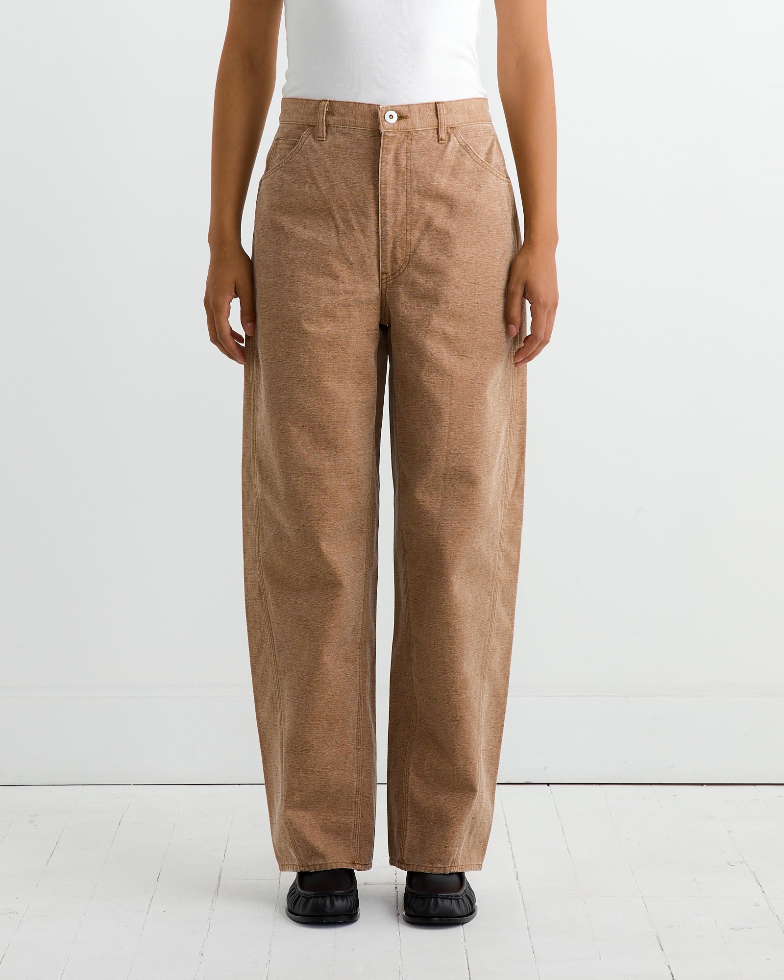 Auralee Canvas Pant Light Brown - Light Brown / 1 (262661)