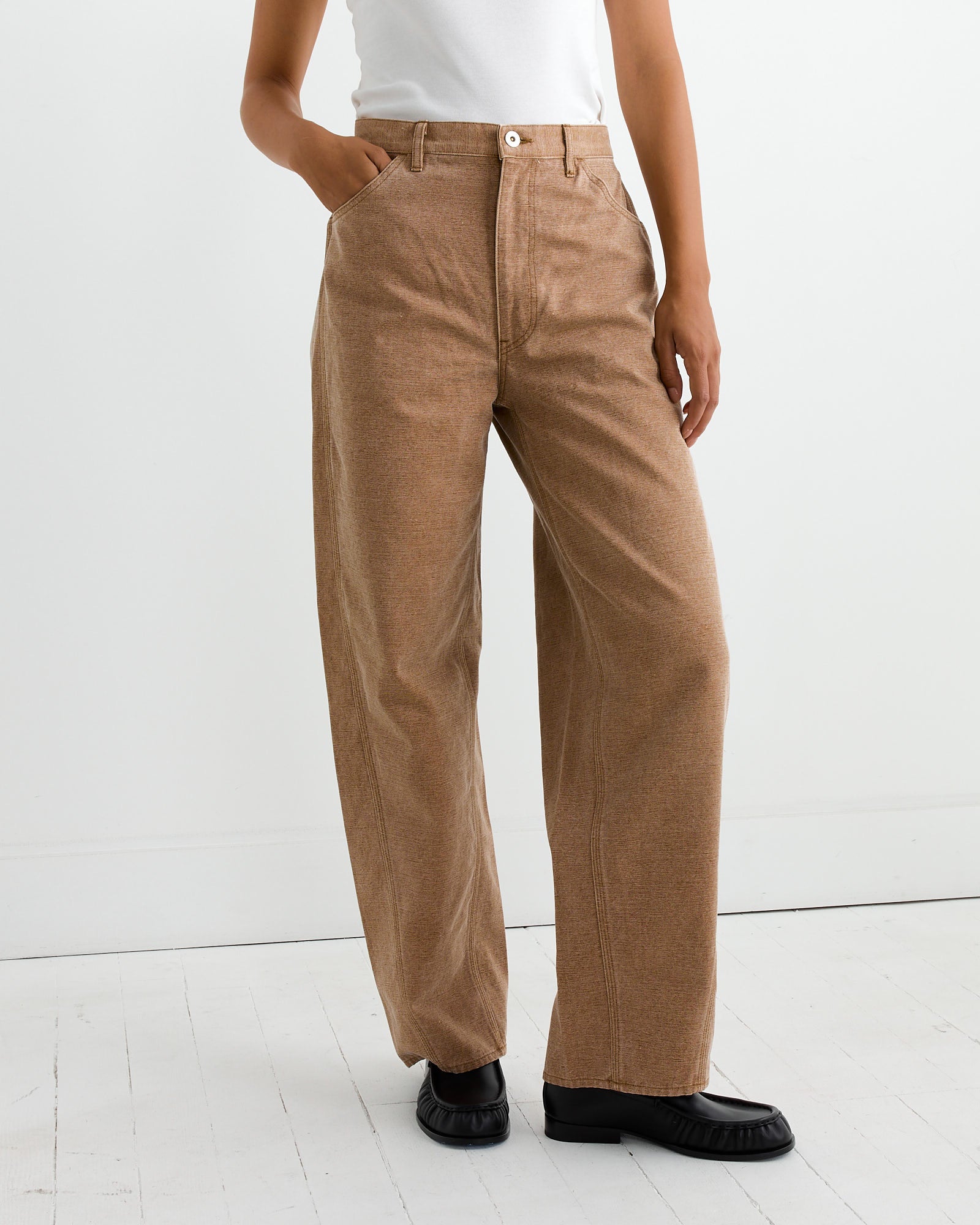 Auralee Canvas Pant Light Brown - Light Brown / 1 (262661)