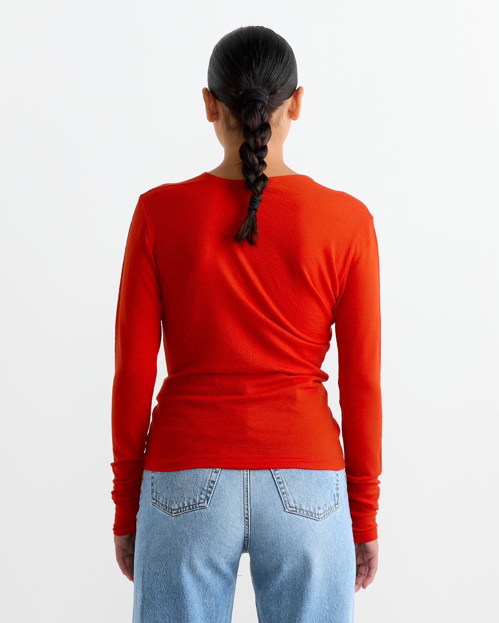 Wool Amunzen Pullover in Red