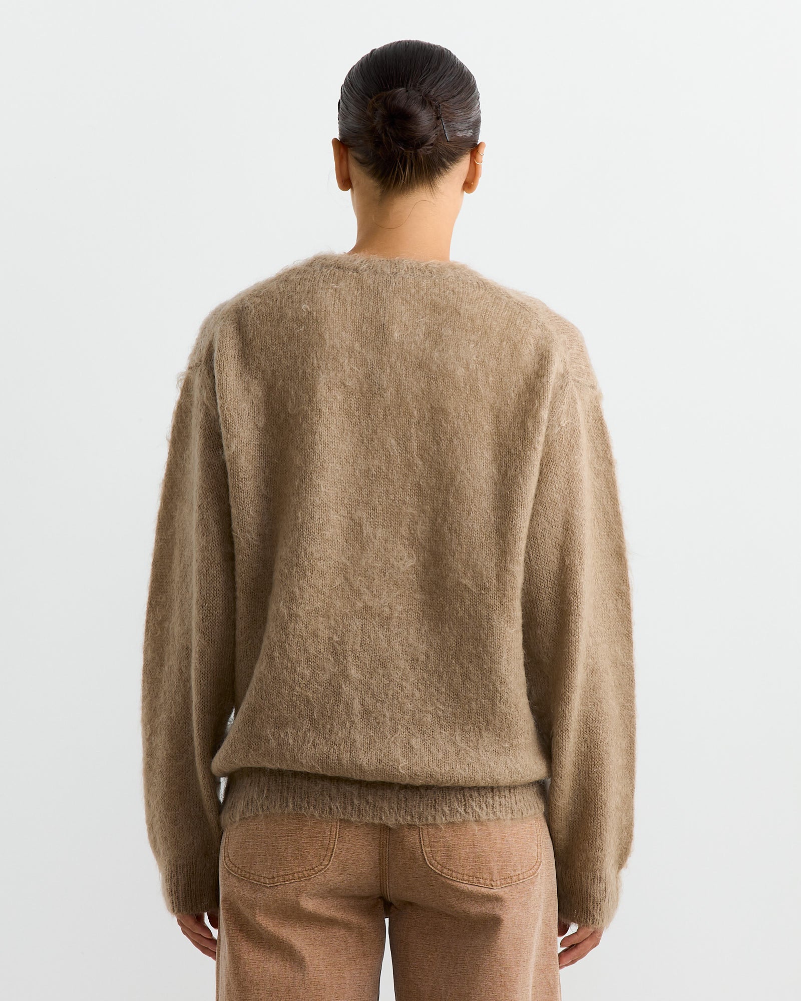 Auralee Mohair Knit Pullover Grey Beige - Grey Beige / 1 (262682)