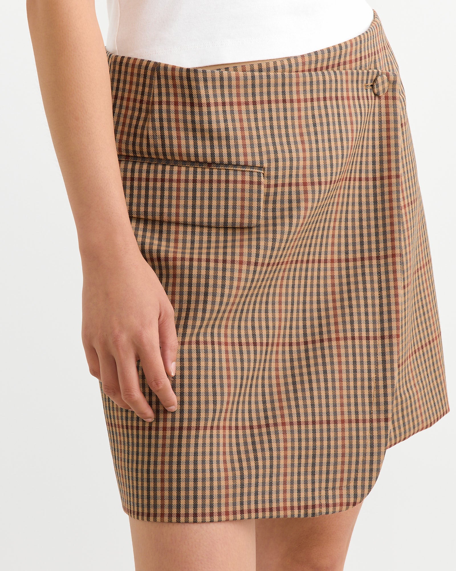 Wool Wrap Skirt in Rust