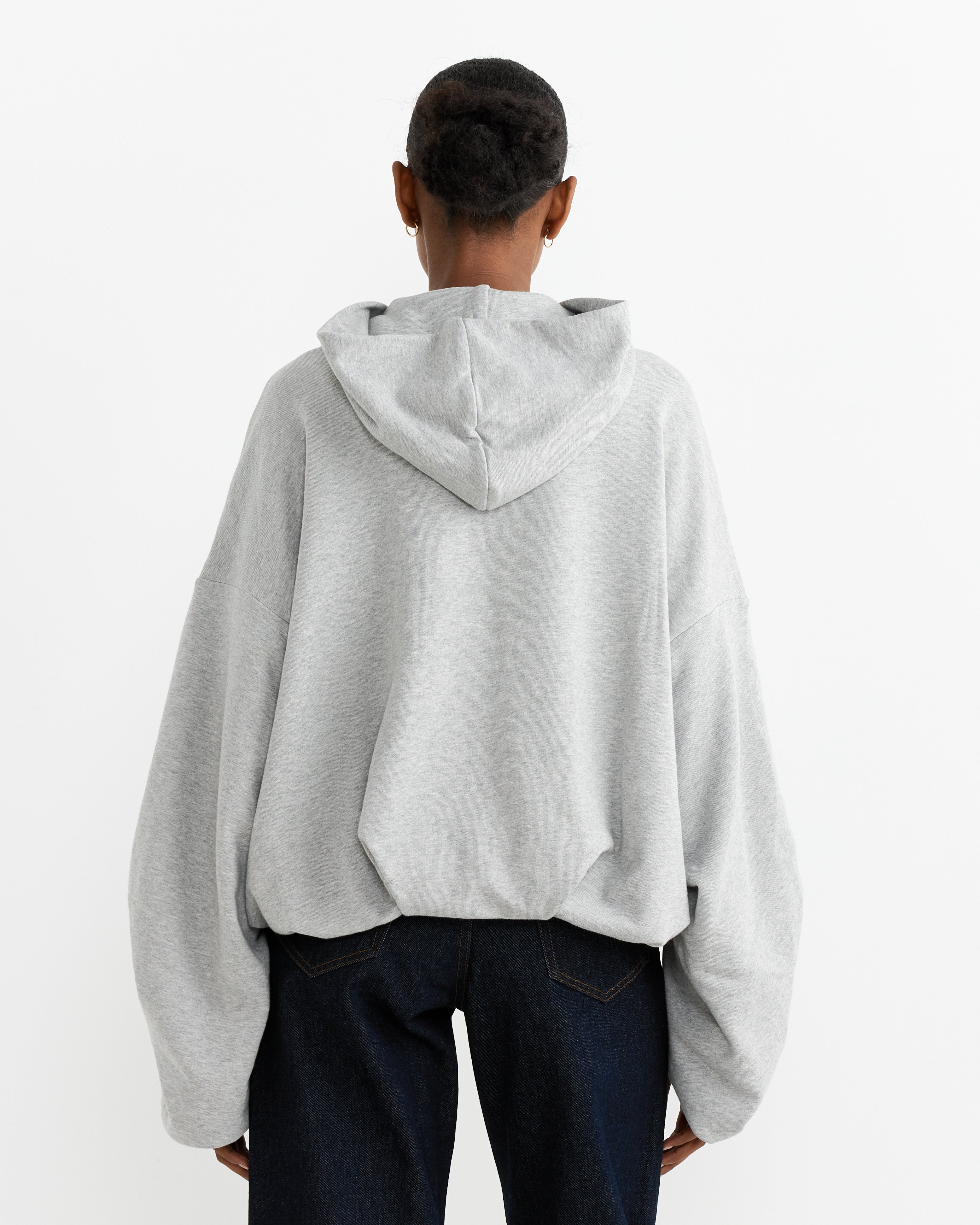 Dries Van Noten Hannett Bis 9610 Hoodie Grey Melange - Grey Melange / XS (262697)