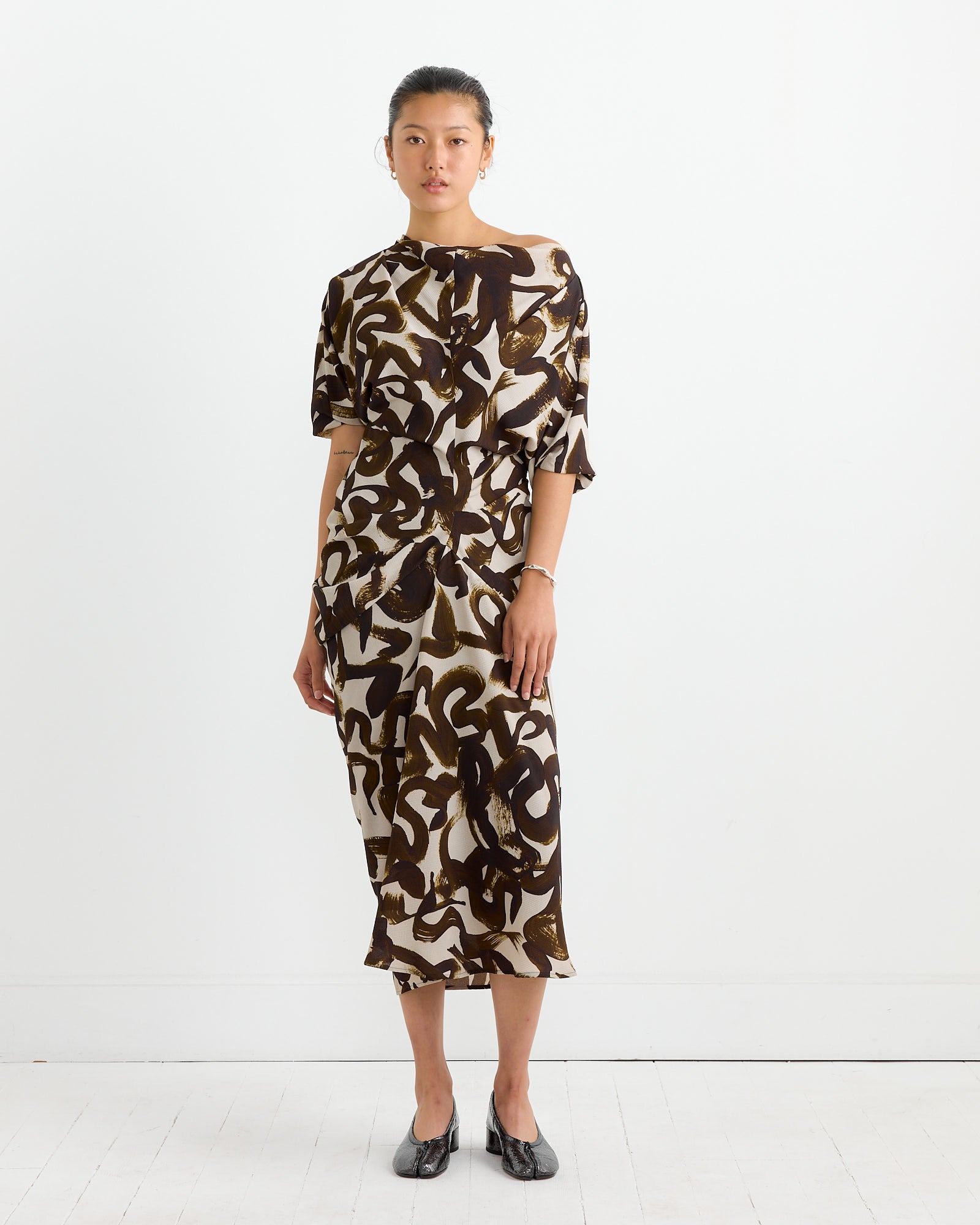 Dries Van Noten Dare 9017 Dress Brown - Brown / 38 (262707)