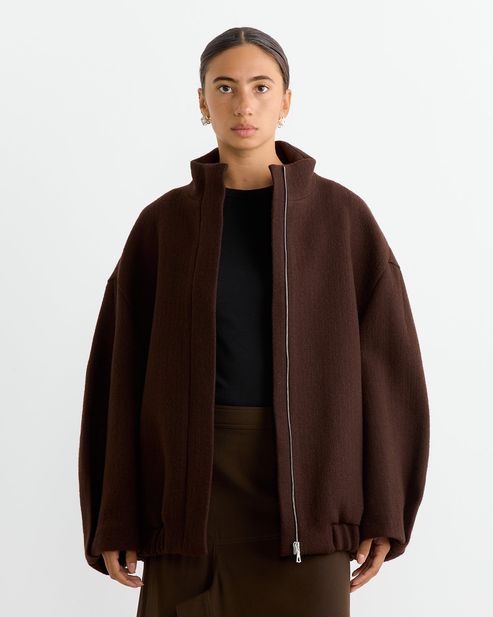 Oversized Jacket in Brown