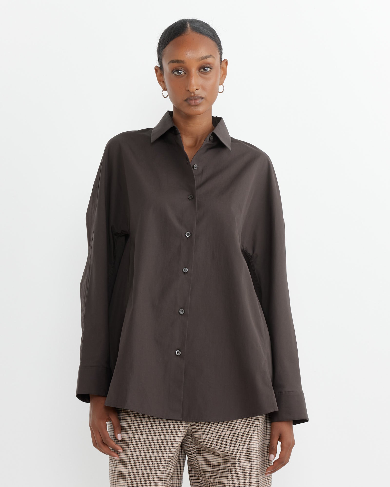 Dries Van Noten Casio 9244 Shirt Dark Brown - Dark Brown / XS (262716)