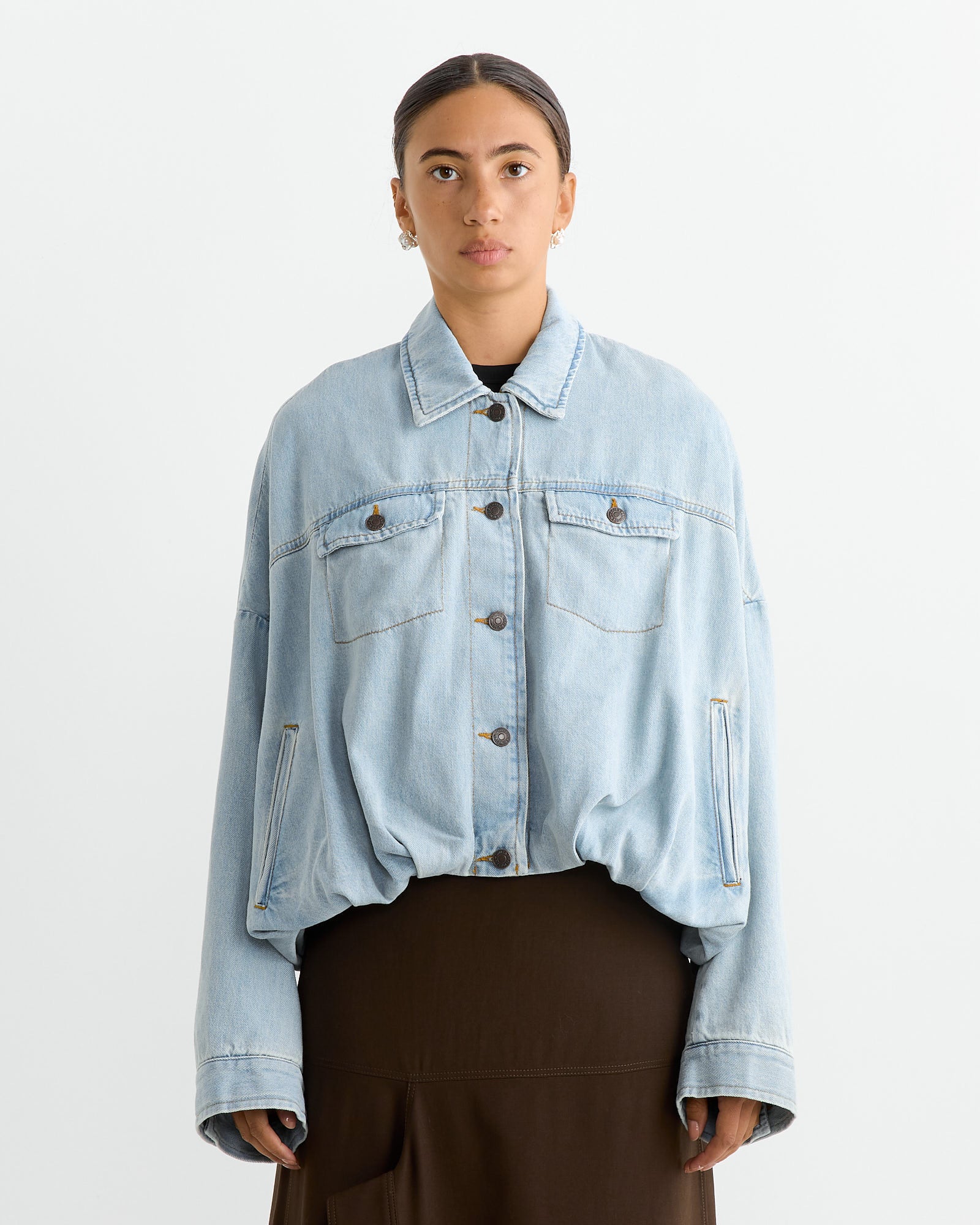 Denim Jacket in Ice Blue