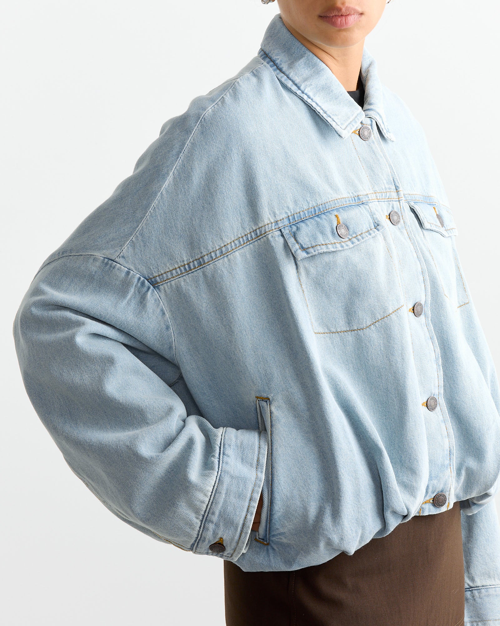 Denim Jacket in Ice Blue