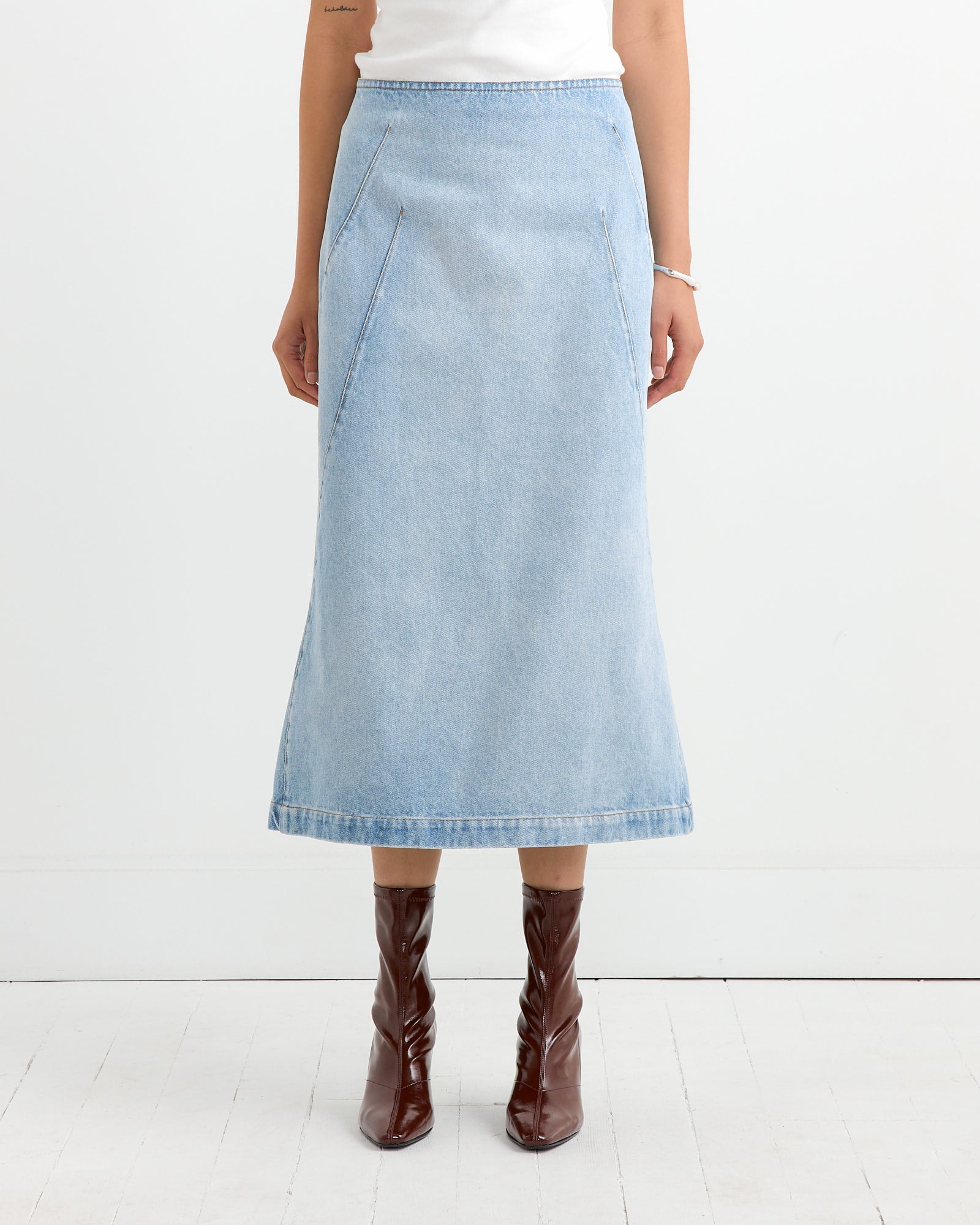 Dries Van Noten Sibyl Denim 9391 Skirt Light Blue - Light Blue / 36 (262735)