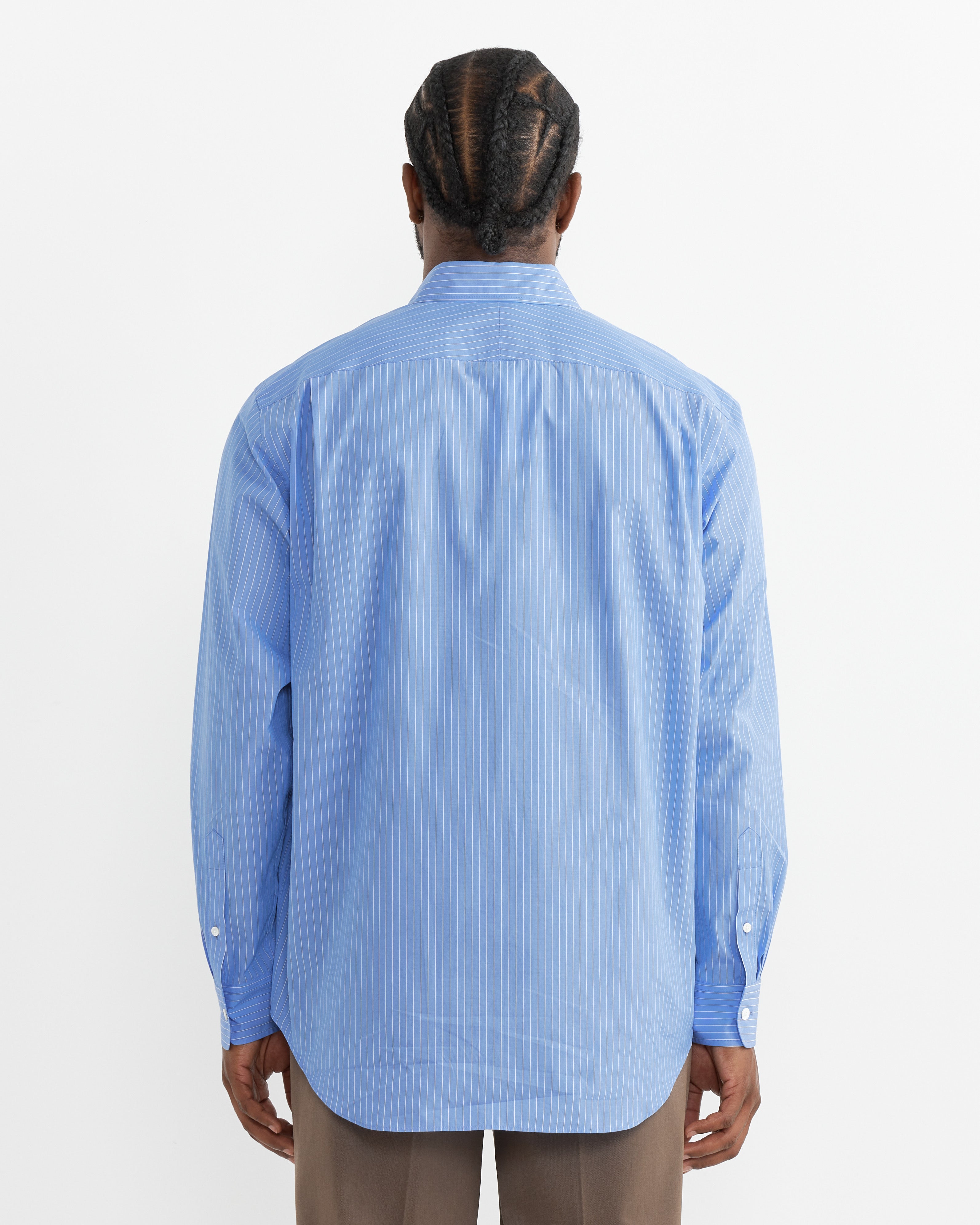 Auralee Suvin High Count Shirt Sax Blue - Sax Blue / 4 (262803)