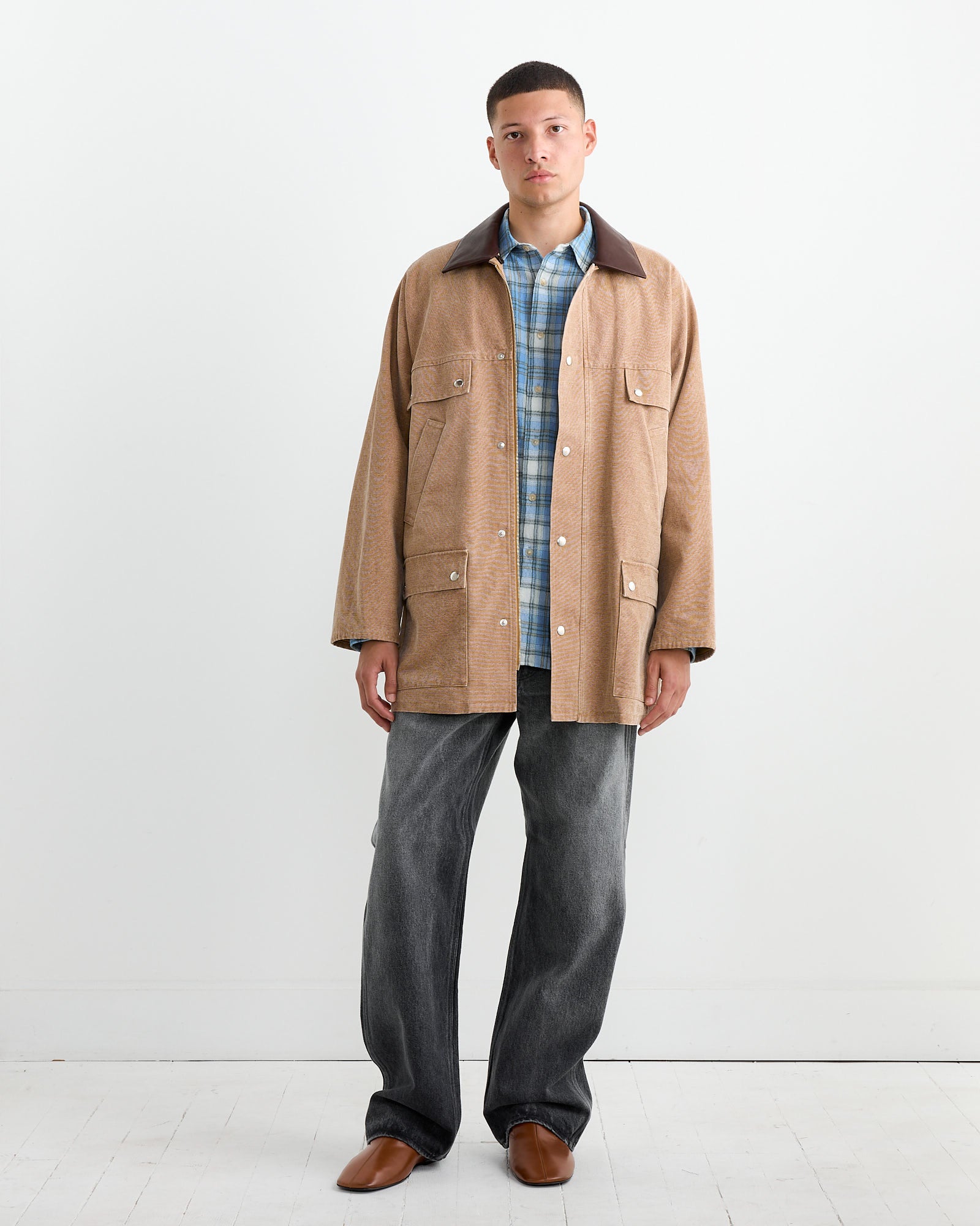 Auralee Canvas Hunting Blouson Light Brown - Light Brown / 4 (262840)