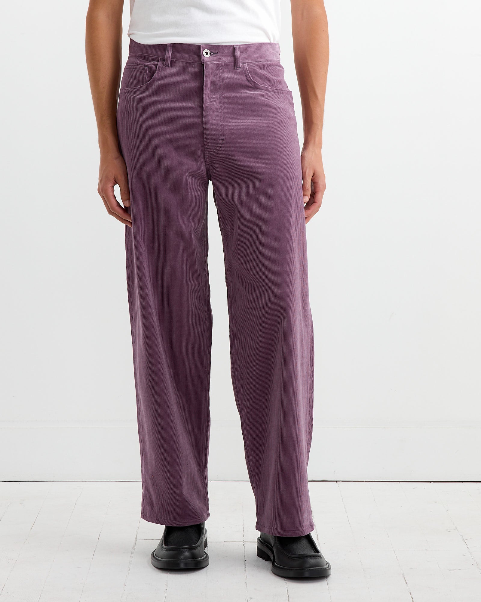 Auralee Fine Corduroy Pant Purple - Purple / 4 (262859)