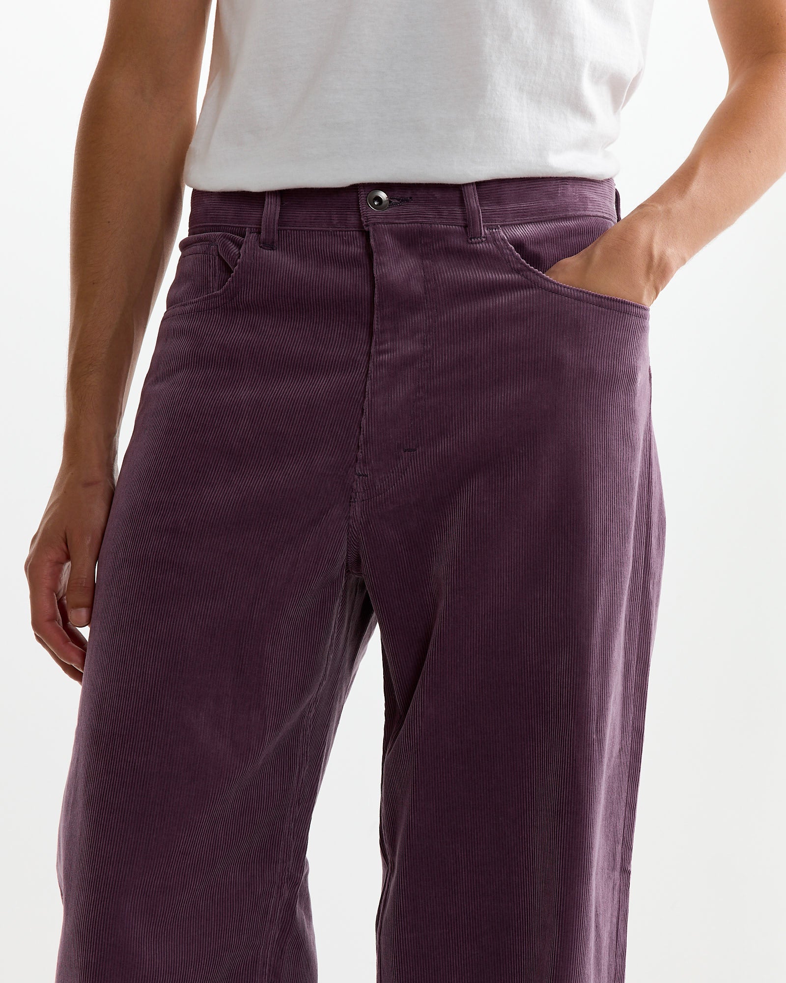 Auralee Fine Corduroy Pant Purple - Purple / 4 (262859)