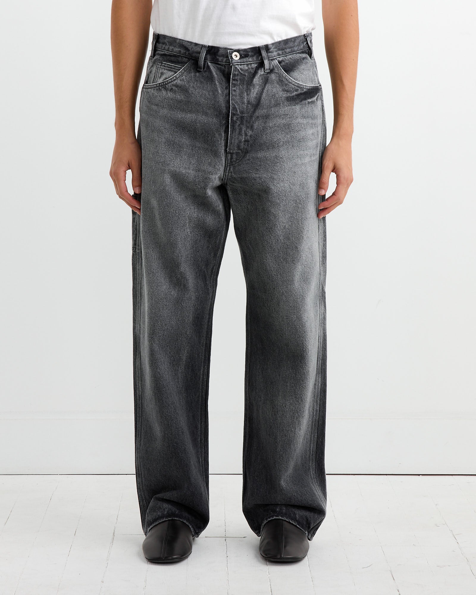 Selvedge Denim Painter Pant in Faded Black