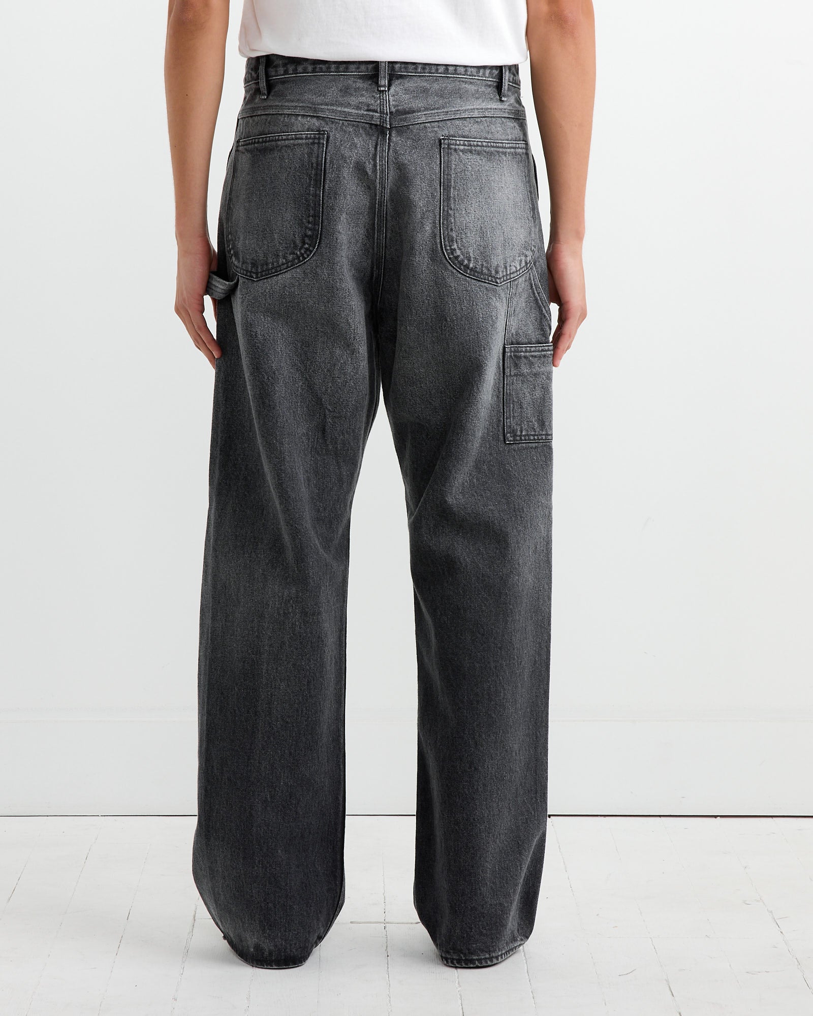 Selvedge Denim Painter Pant in Faded Black