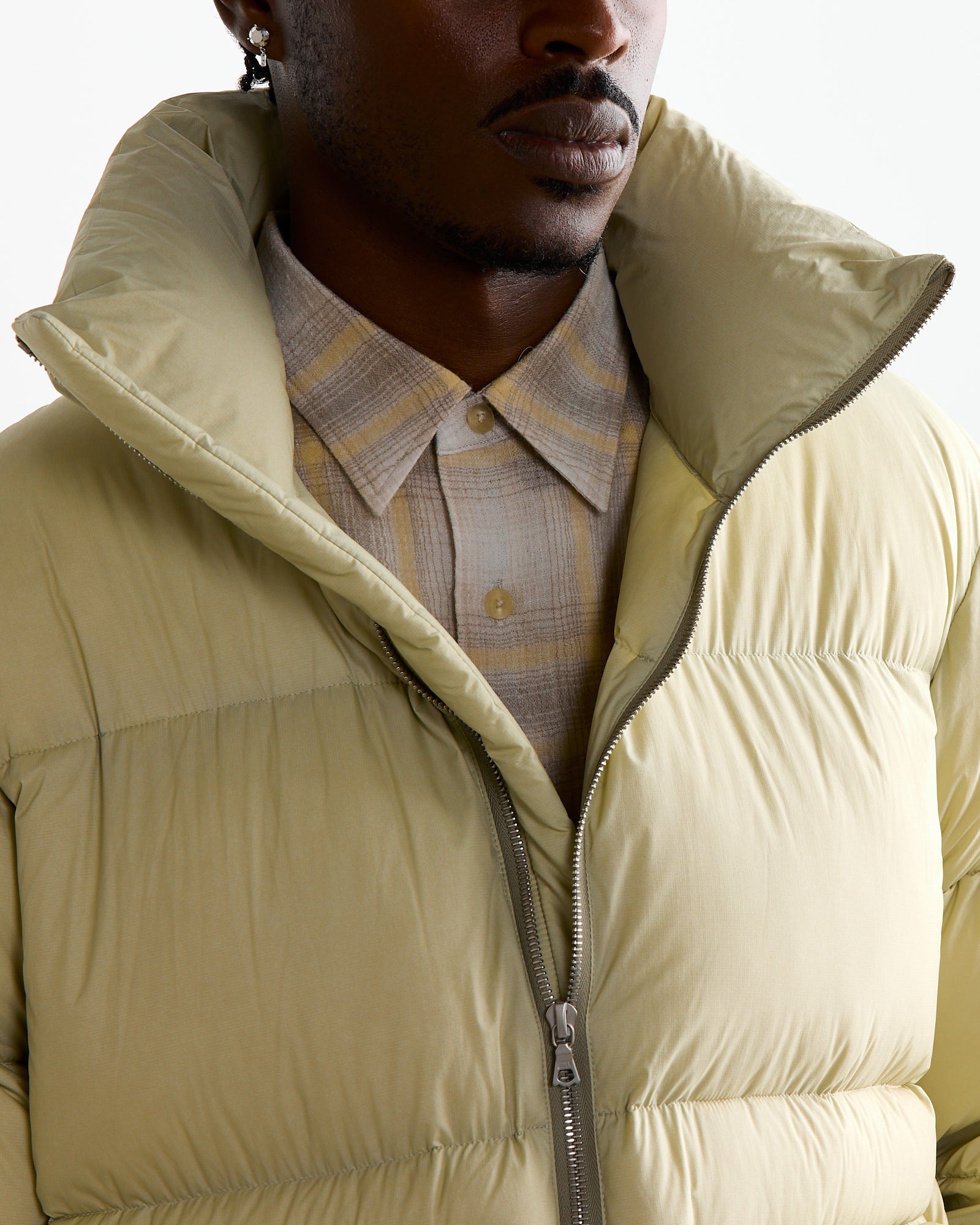 Nylon Ripstop Down Blouson in Light Khaki