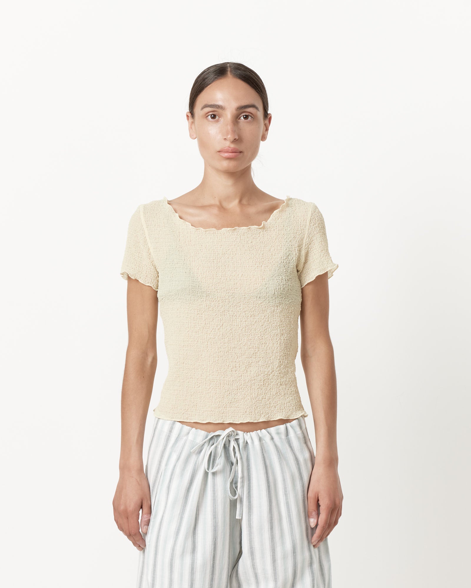 Crinkle Fresa Tee Dune - Dune / S (262938)