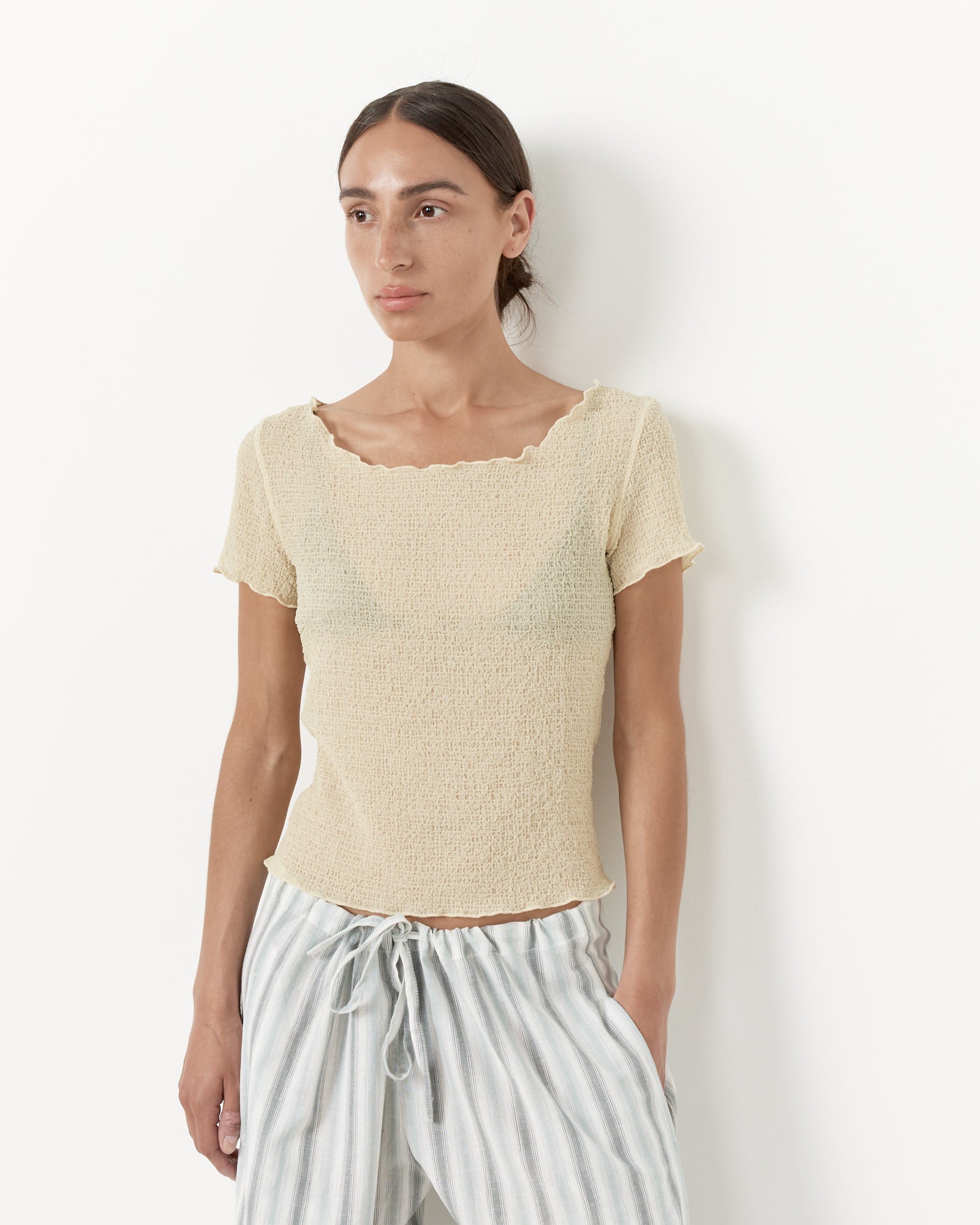 Crinkle Fresa Tee Dune - Dune / S (262938)