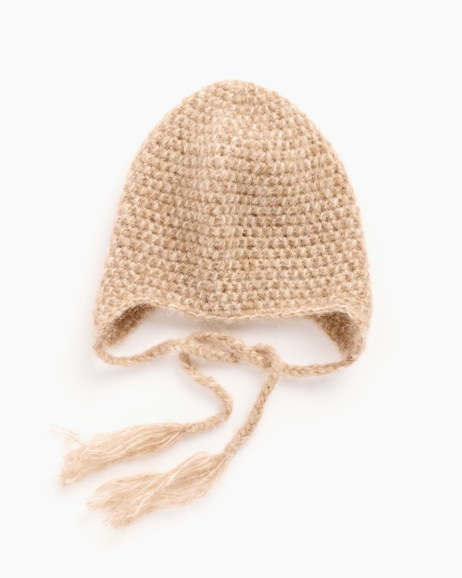 Earflap Beanie in Beige