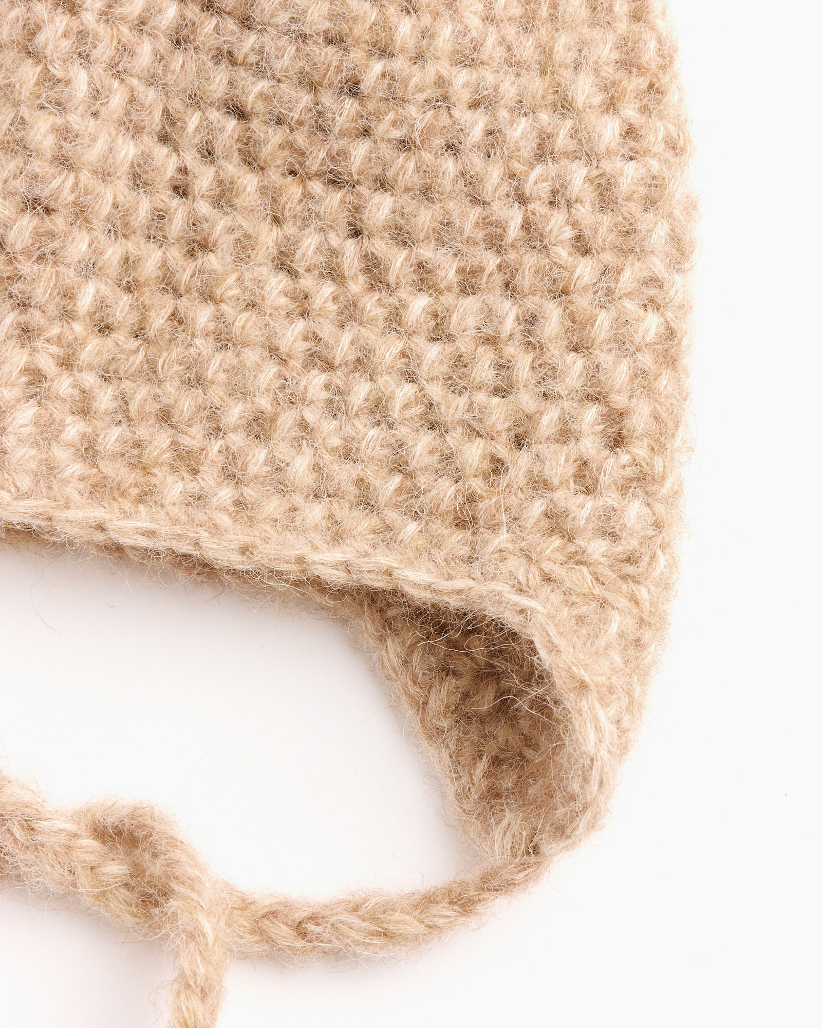 Earflap Beanie in Beige