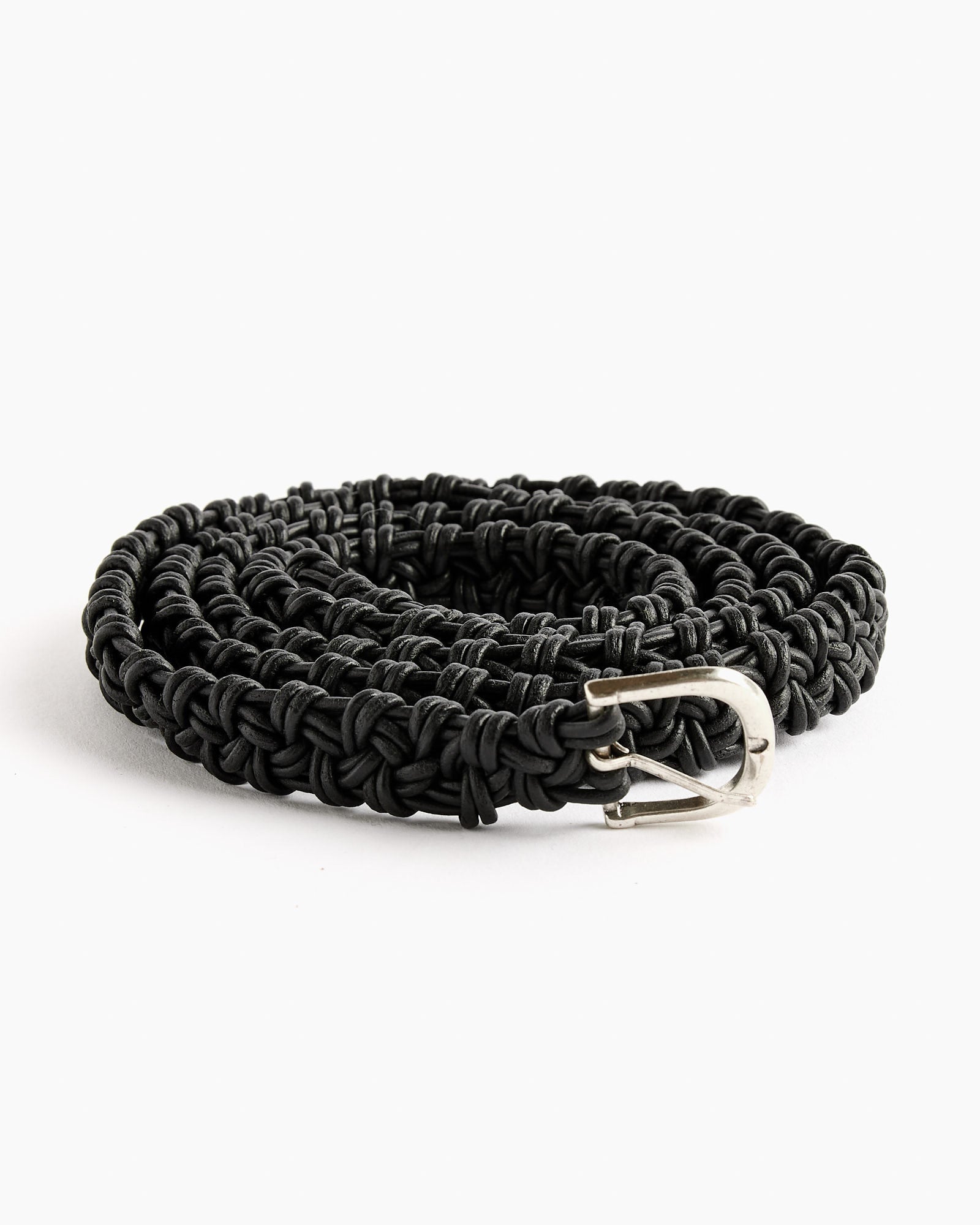 mfpen Braided Leather Belt - Black - OS - Default Title (263031)