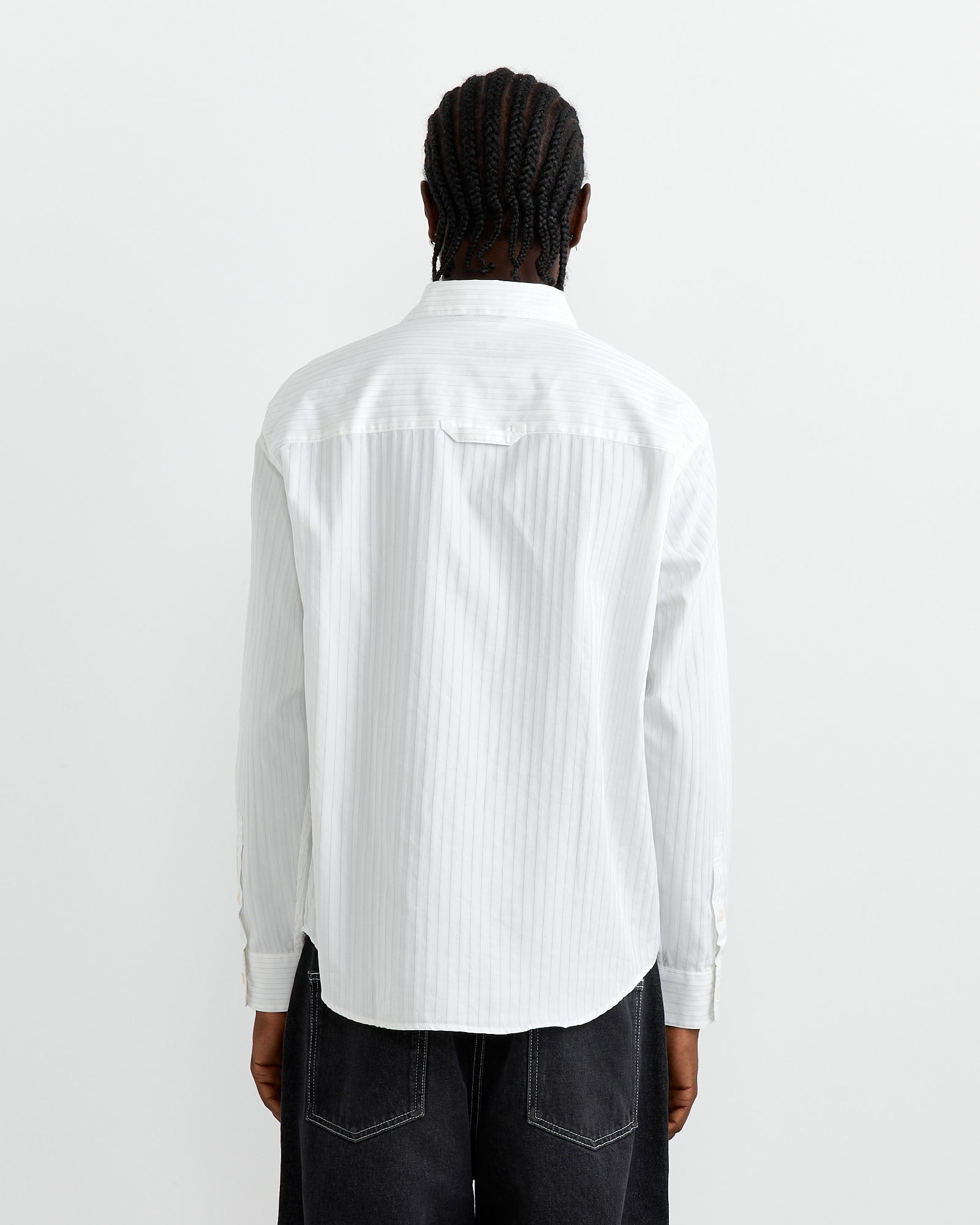 mfpen Common Shirt Fancy White Stripe - Fancy White Stripe / S (263040)