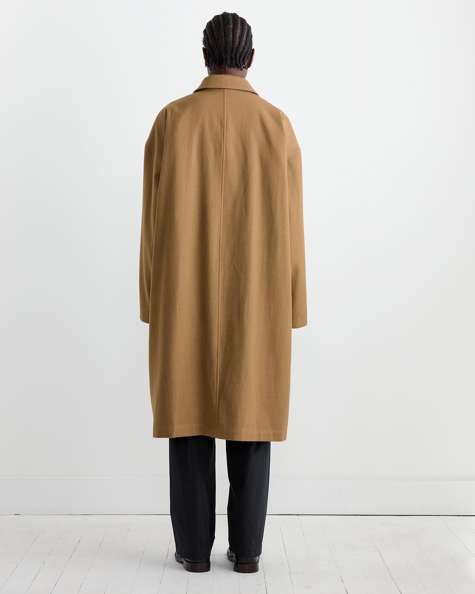 Lemaire Boxy Overcoat Taupe/Beige Melange - Taupe/Beige Melange / 48 (263087)