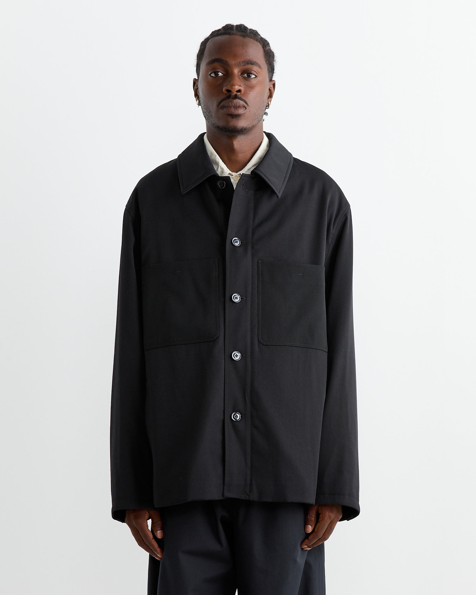 Lemaire Wadded Facing Blouson Black - Black / 50 (263092)