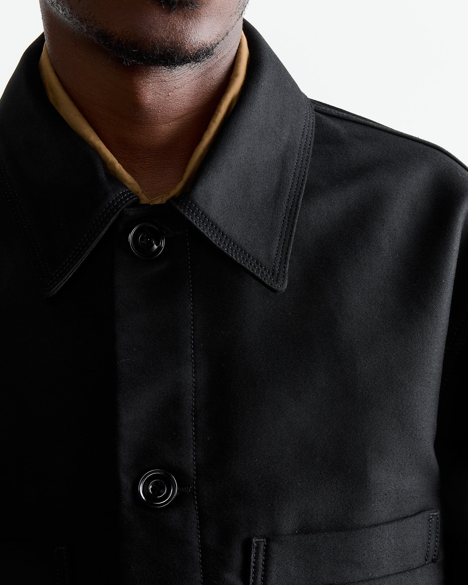 Lemaire Twisted Sleeve Workwear Jacket Black - Black / 50 (263098)